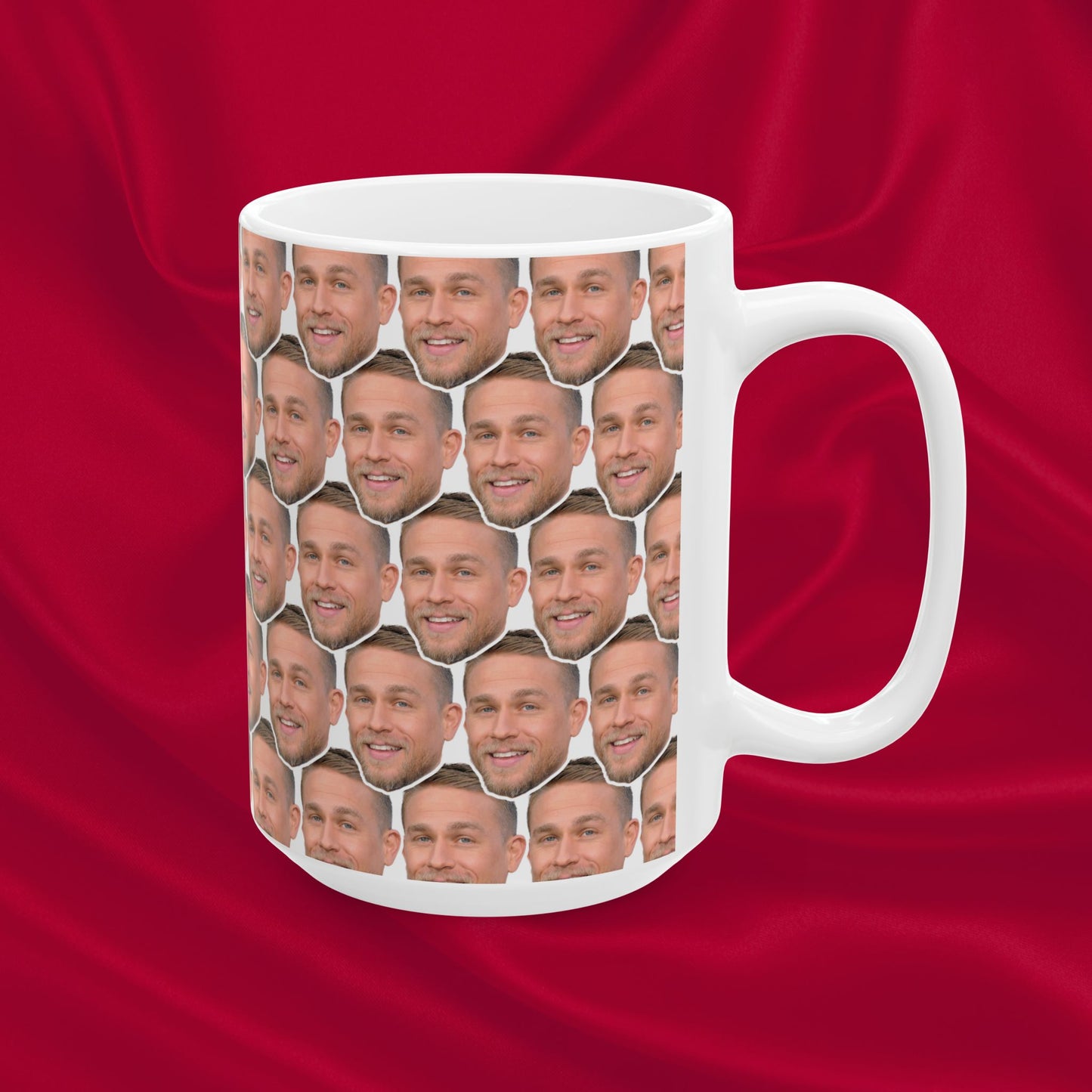 Charlie Hunnam Funny Face Pattern Ceramic Mug | Unique Gift for Charlie Hunnam Fans