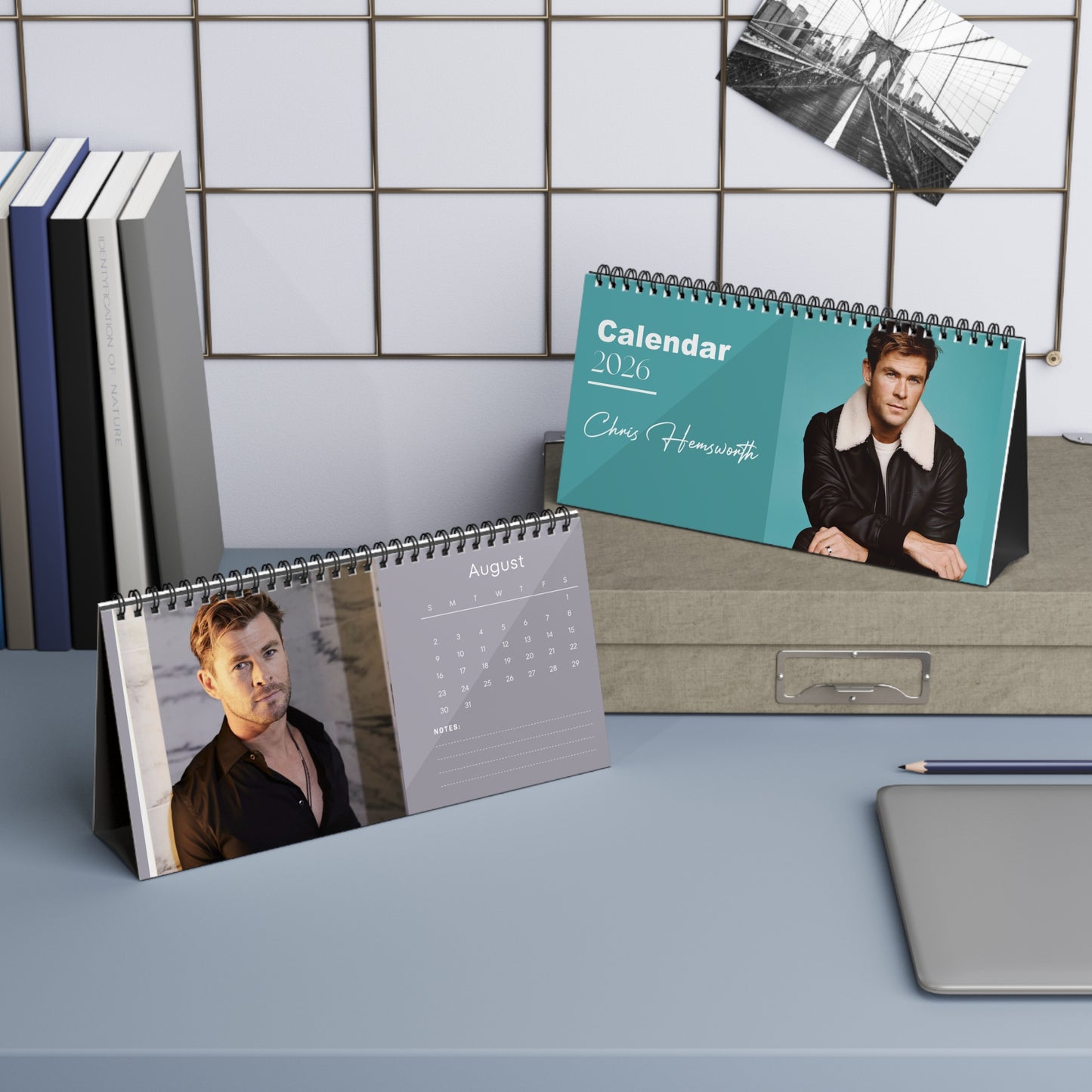 Chris Hemsworth 2026 Desk Calendar, Actor Calendar, Gift for Movie Buff, Office Decor, Daily Planner