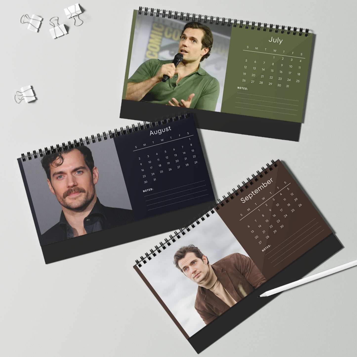 Henry Cavill 2026 Desk Calendar | Celebrity Gift | Office Decor
