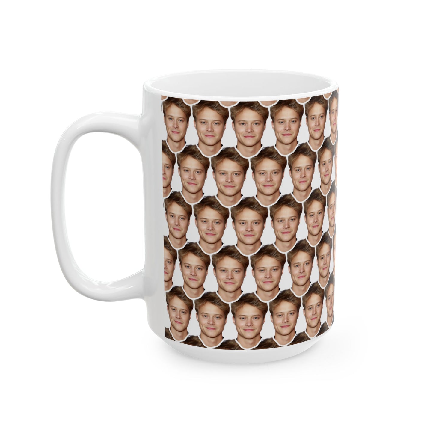 Rudy Pankow Face Pattern Ceramic Mug | Unique Gift for Rudy Pankow Fans