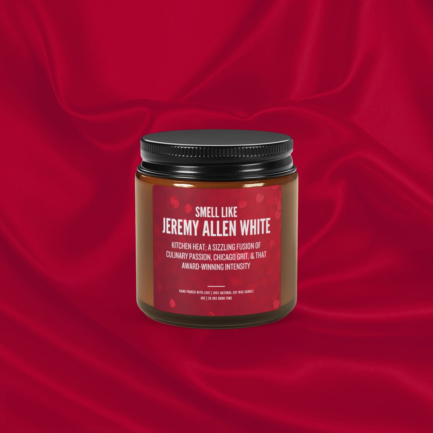 Jeremy Allen White Scented Gift | Hand-Poured Amber Jar | Fan Gift