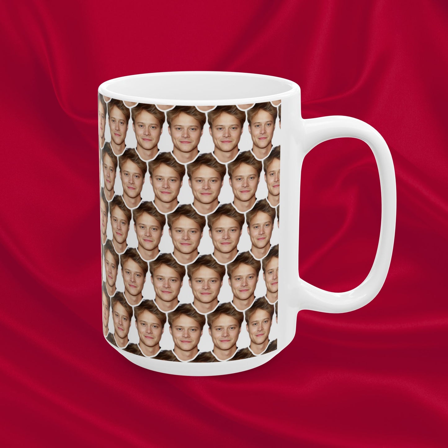 Rudy Pankow Face Pattern Ceramic Mug | Unique Gift for Rudy Pankow Fans