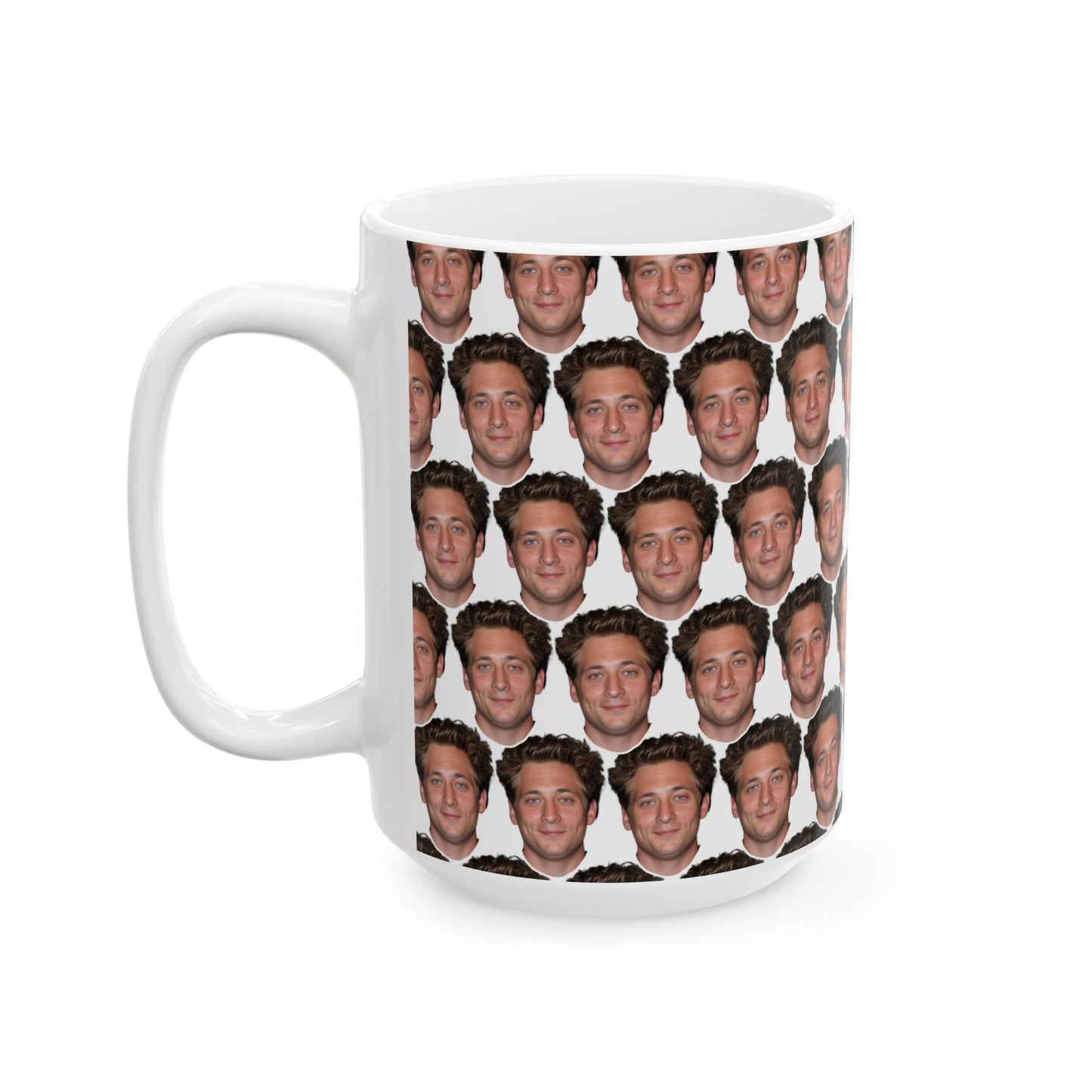 Jeremy Allen White Face Pattern Ceramic Mug | Unique Gift for Jeremy Allen White Fans