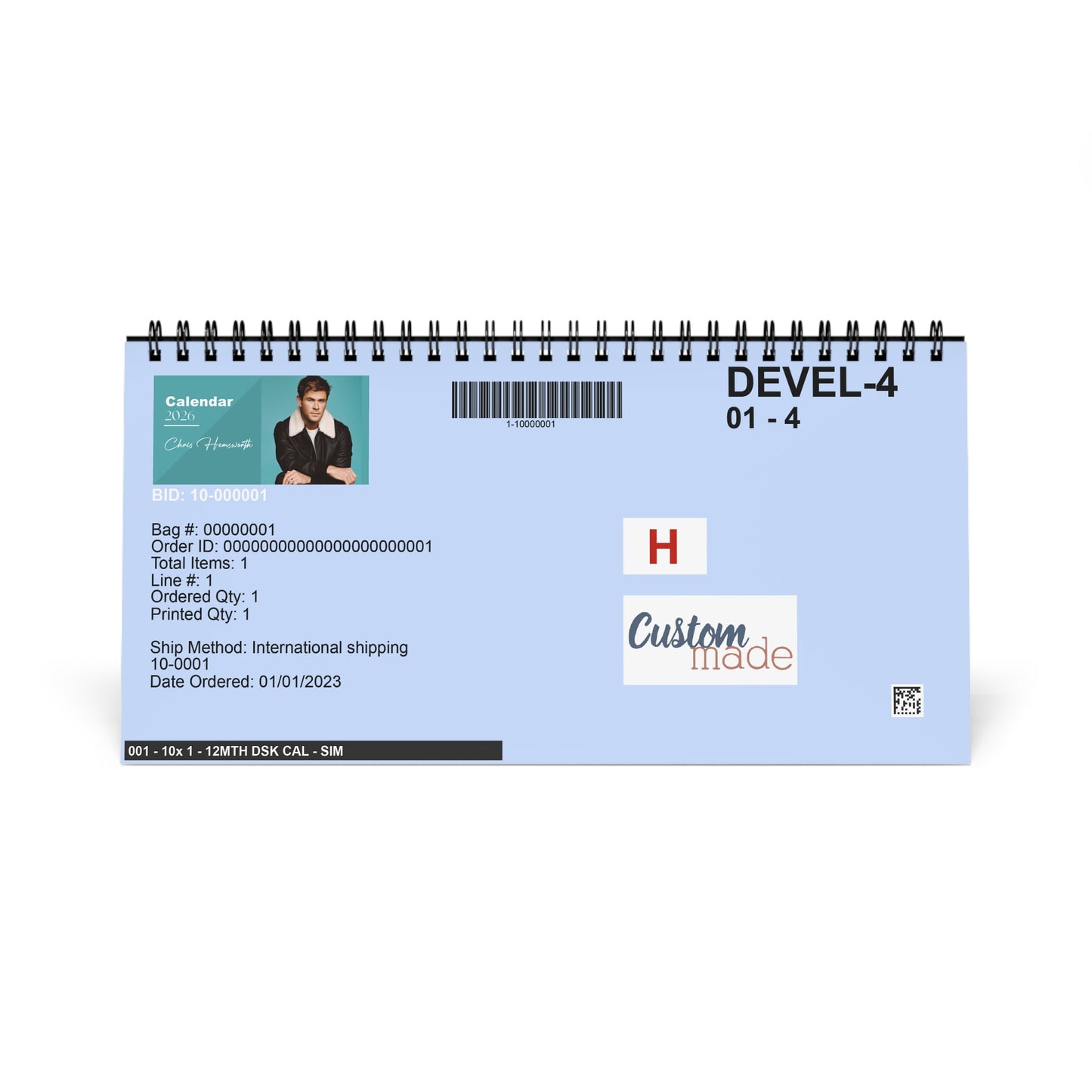 Chris Hemsworth 2026 Desk Calendar, Actor Calendar, Gift for Movie Buff, Office Decor, Daily Planner