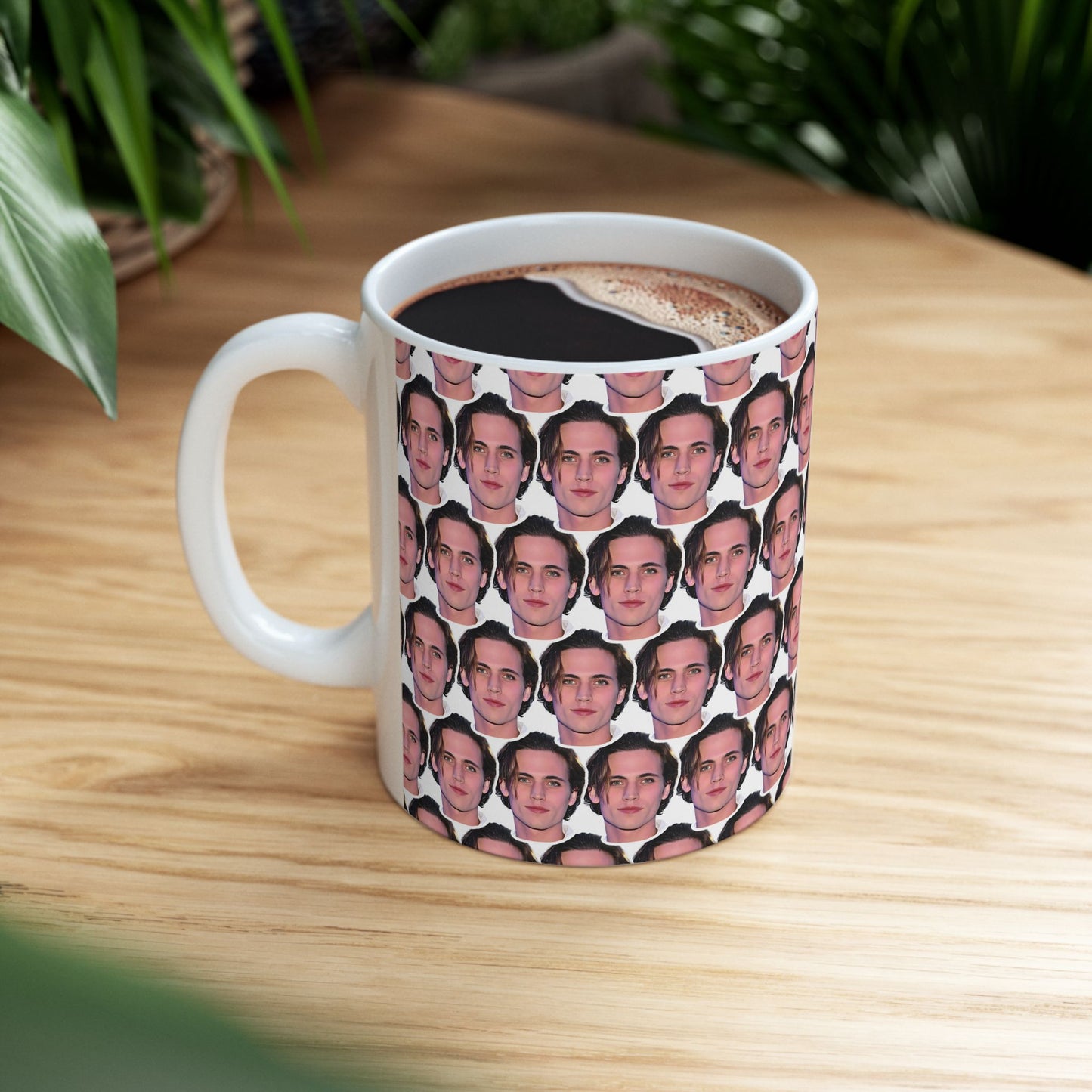 Tanner Buchanan Face Pattern Ceramic Mug | Unique Gift for Tanner Buchanan Fans