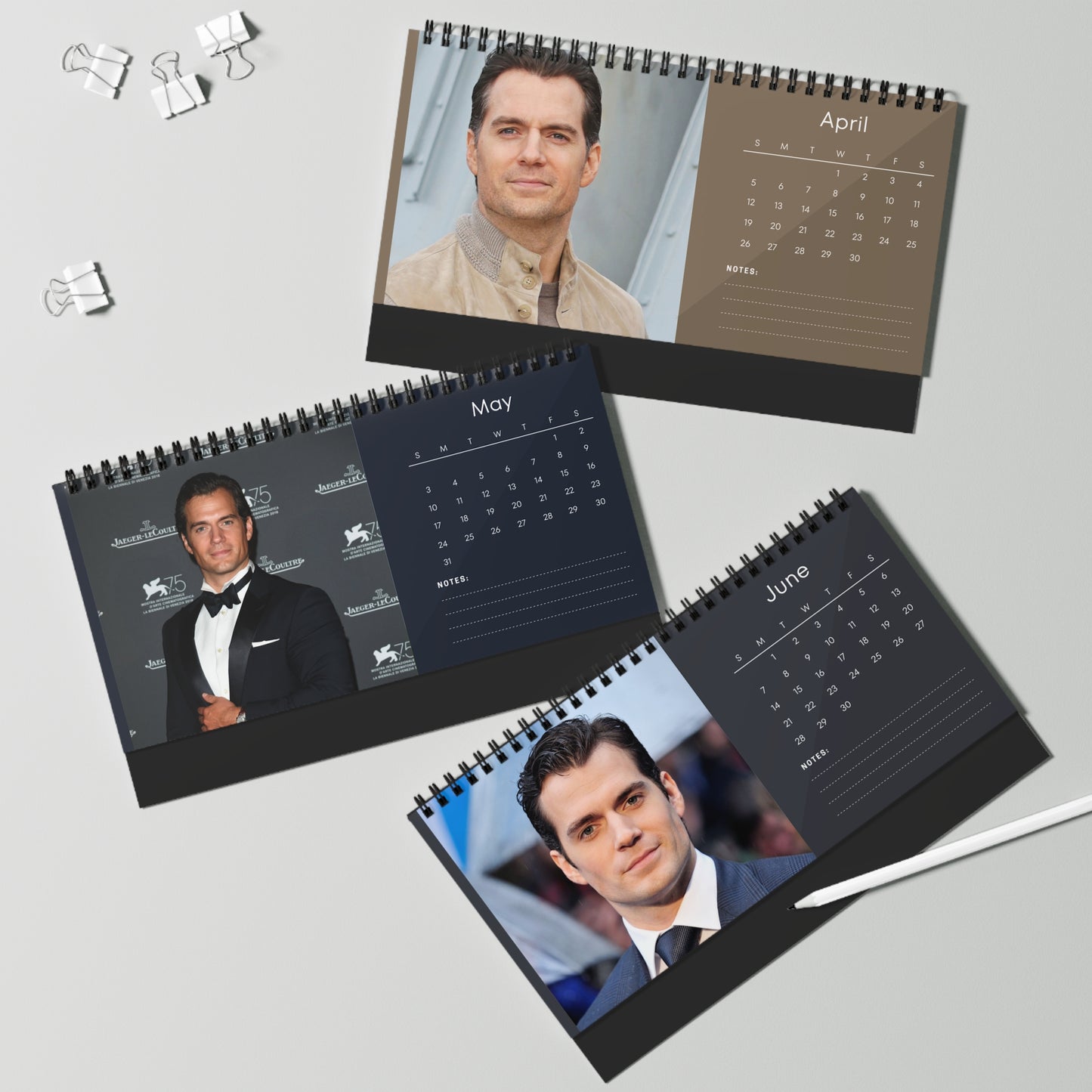 Henry Cavill 2026 Desk Calendar | Celebrity Gift | Office Decor