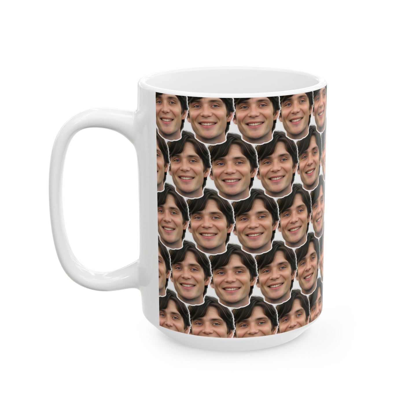 Cillian Murphy Funny Face Pattern Ceramic Mug | Unique Gift for Cillian Murphy Fans