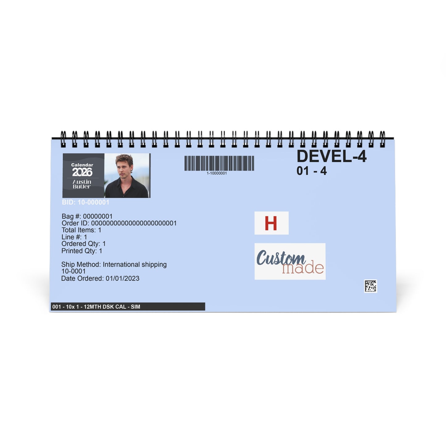 Austin Butler 2026 Desk Calendar | Celebrity Spiral Bound Photo Calendar | Fan Collectible Gift | Stylish Desk & Office Décor