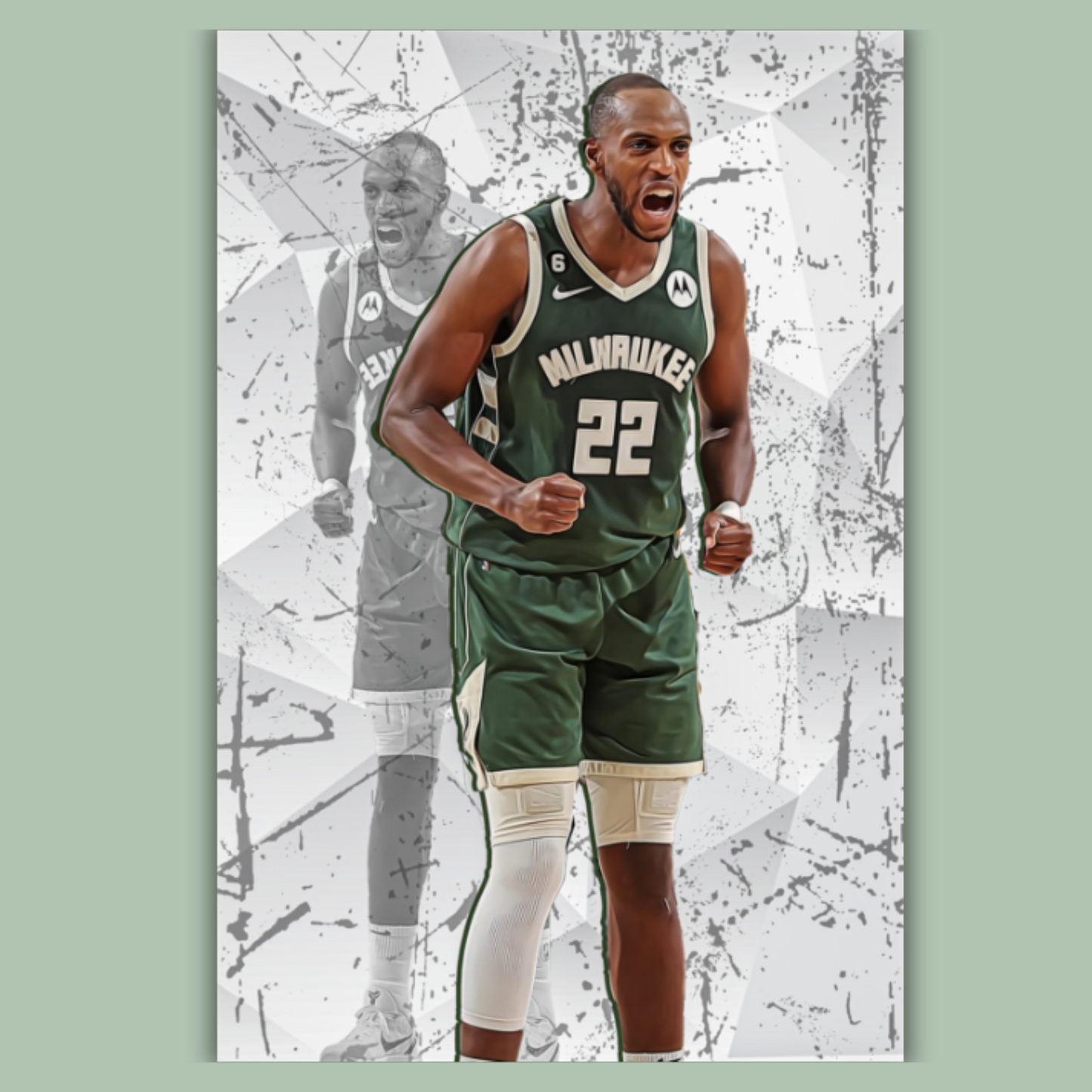 Khris Middleton Matte Paper Poster, Frames & Hanger