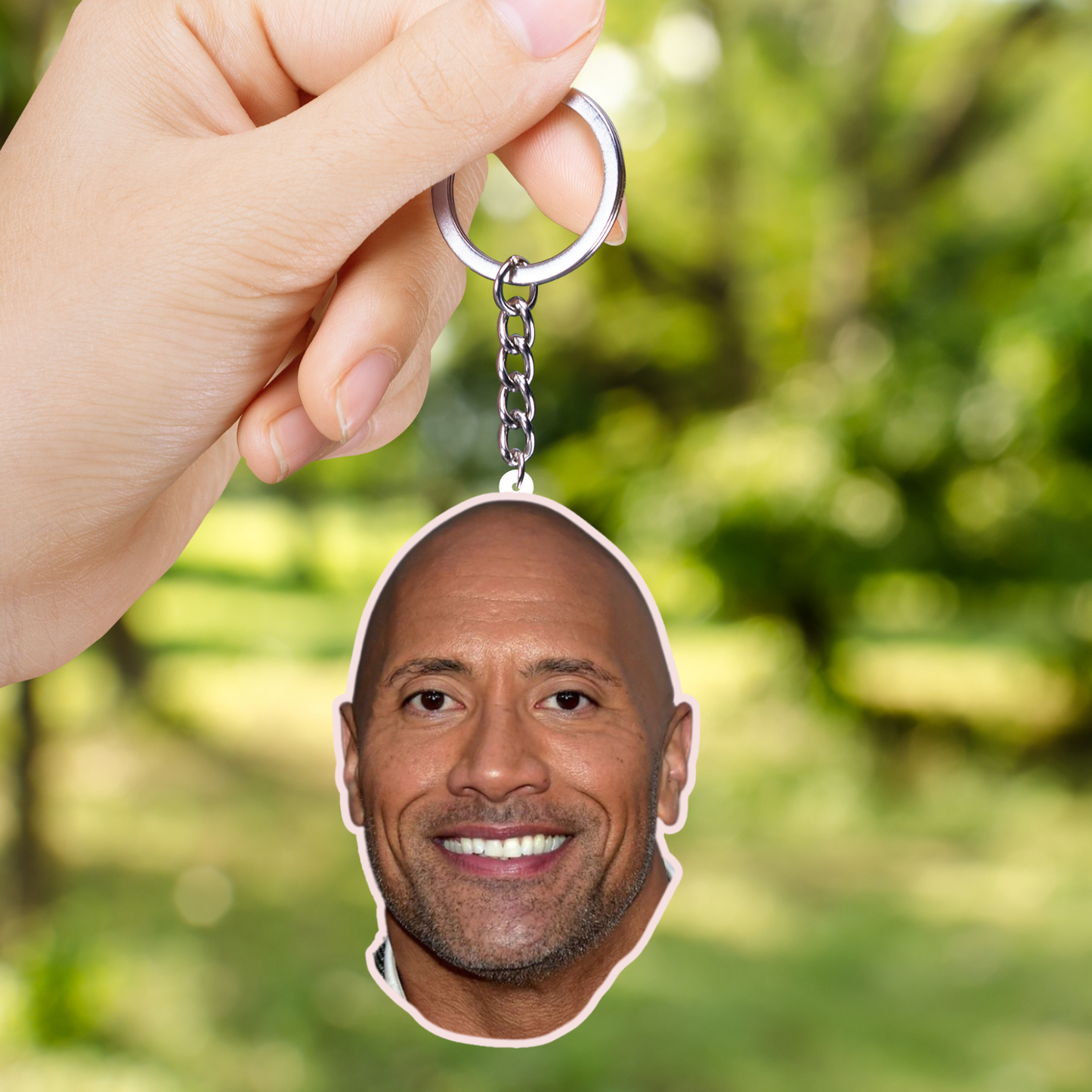 Dwayne Johnson 2 Layer Acrylic Keychain | Fan Gift