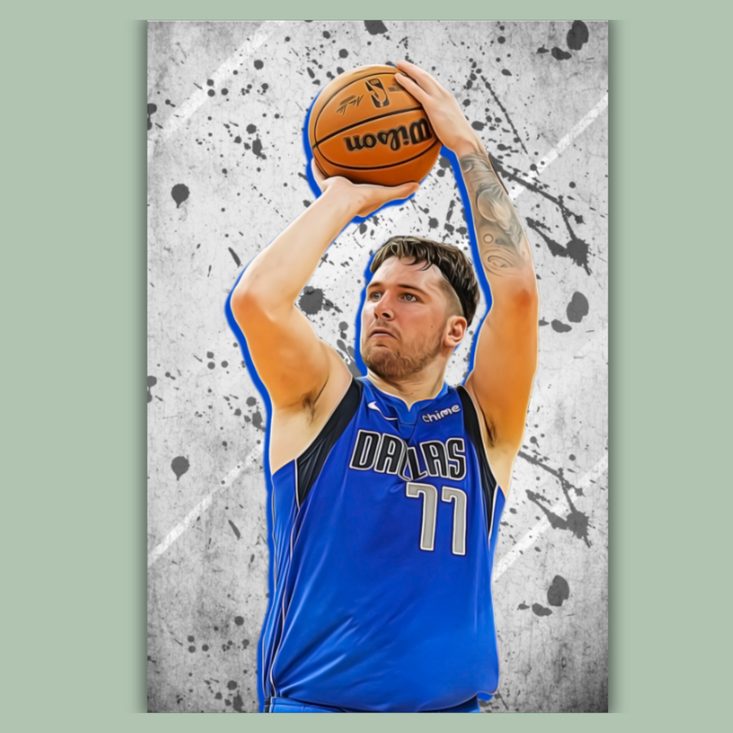 Luka Dončić Matte Paper Poster, Frames & Hanger, NBA Fan Gift