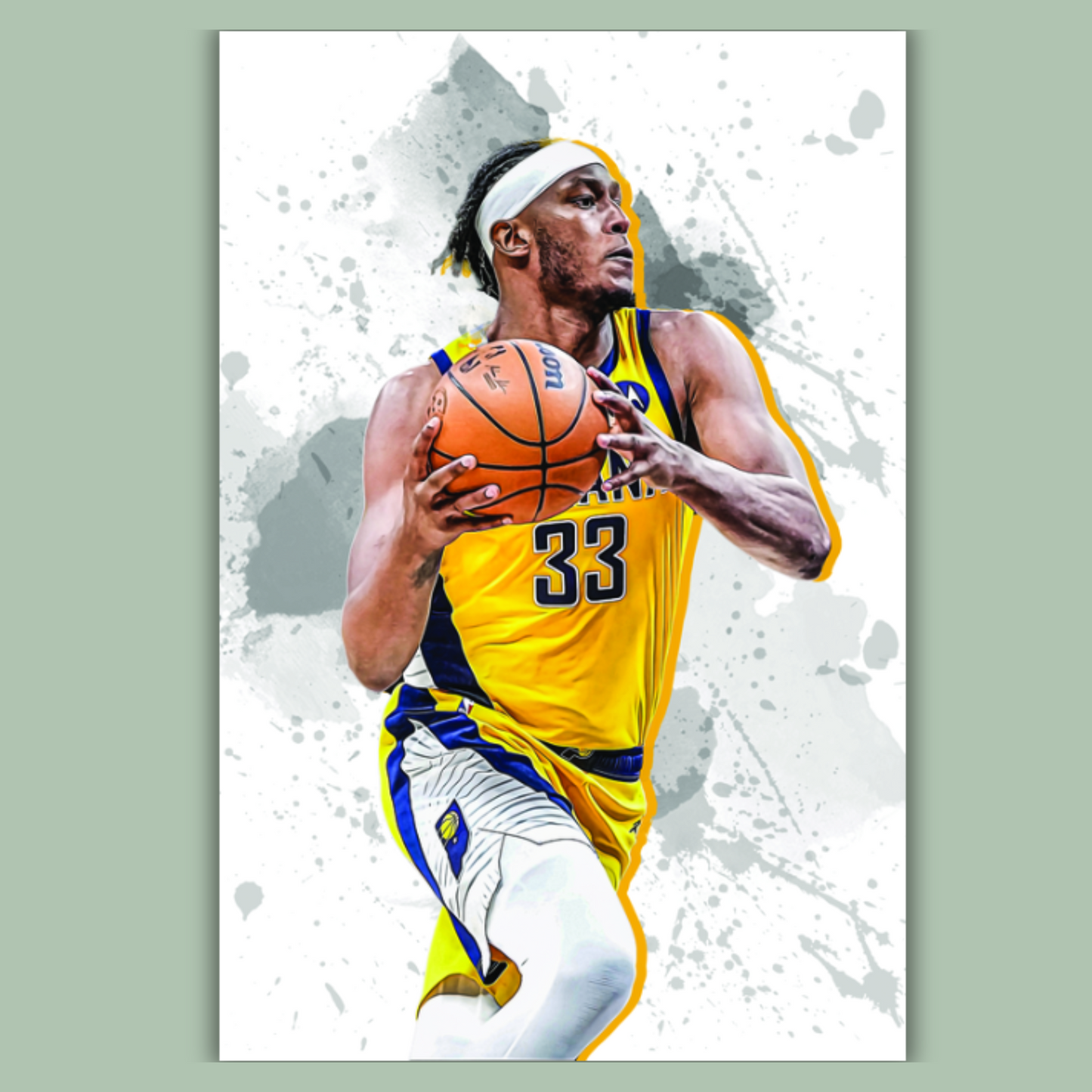 Myles Turner Matte Paper Poster, Frames & Hanger, NBA Fan Gift