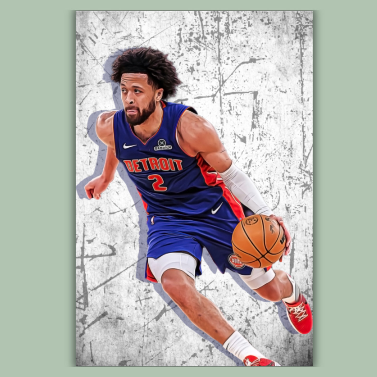Cade Cunningham Matte Paper Poster, Frames & Hanger, NBA Fan Gift