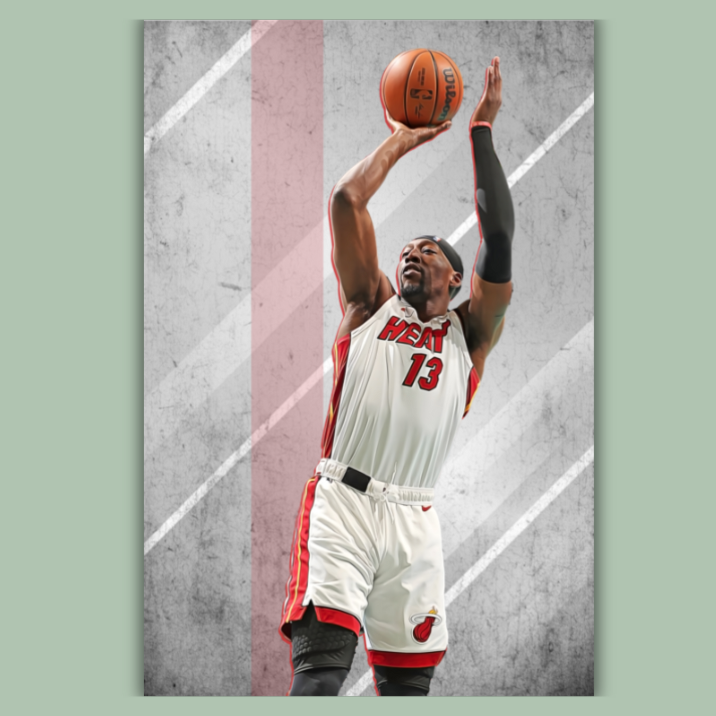 Bam Adebayo Matte Paper Poster, Frames & Hanger, NBA Fan Gift