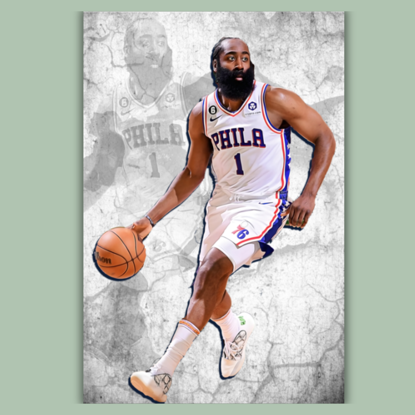 James Harden Matte Paper Poster, Frames & Hanger