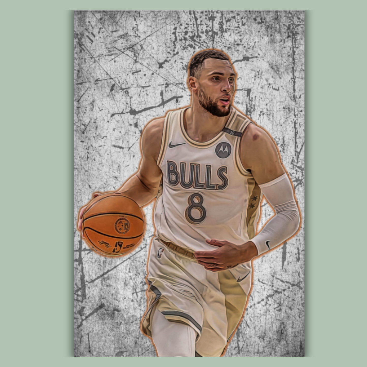 Zach LaVine Matte Paper Poster, Frames & Hanger