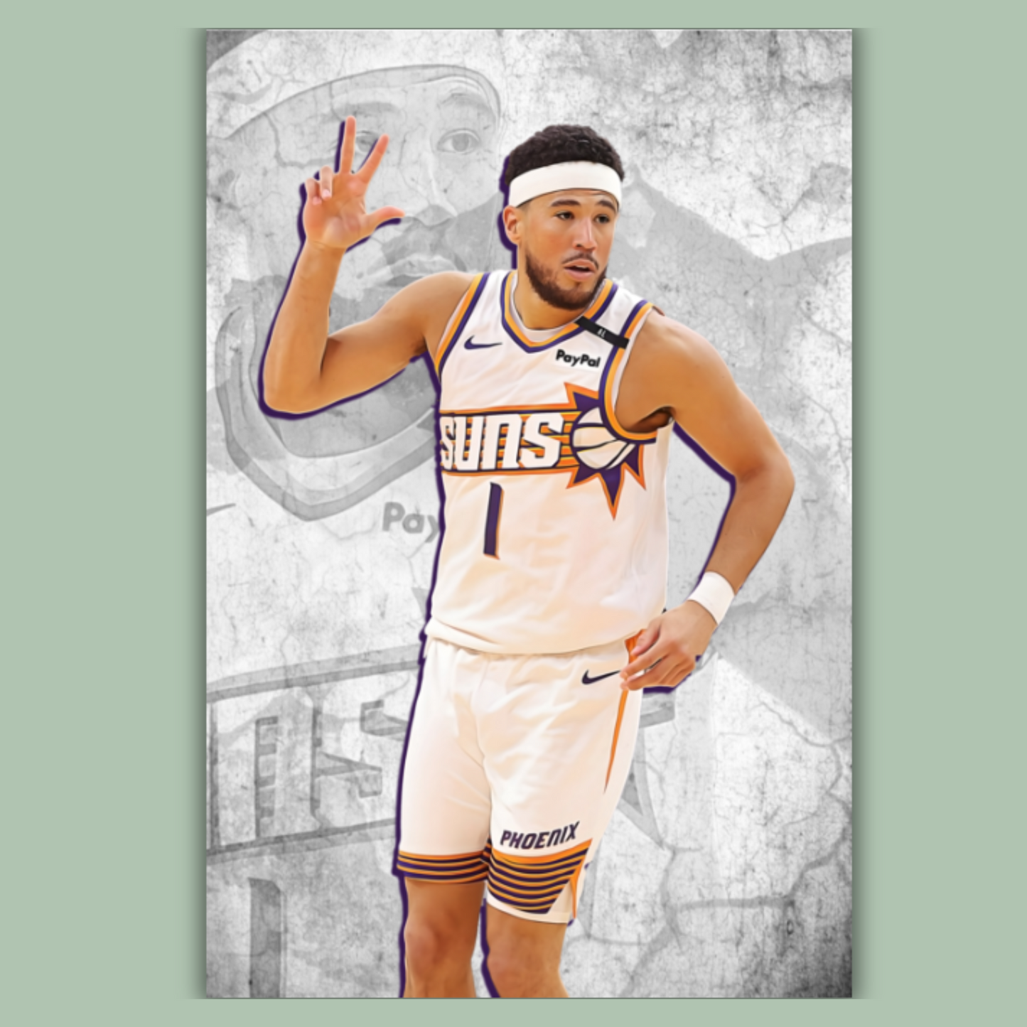Devin Booker Matte Paper Poster, Frames & Hanger, NBA Fan Gift