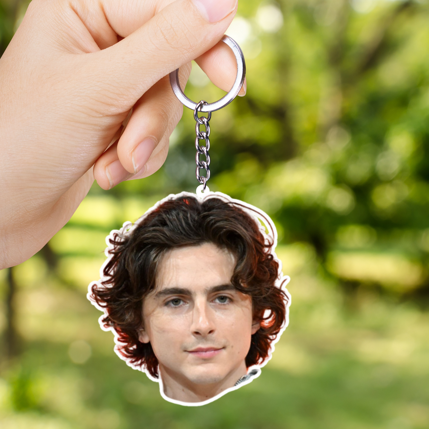 Timothée Chalamet Both Sided Acrylic Keychain | Fan Gift