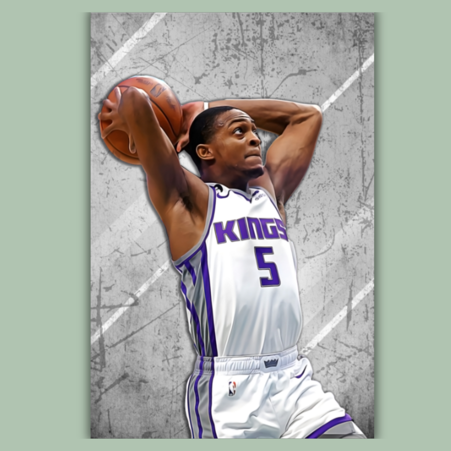 De'Aaron Fox Matte Paper Poster, Frames & Hanger
