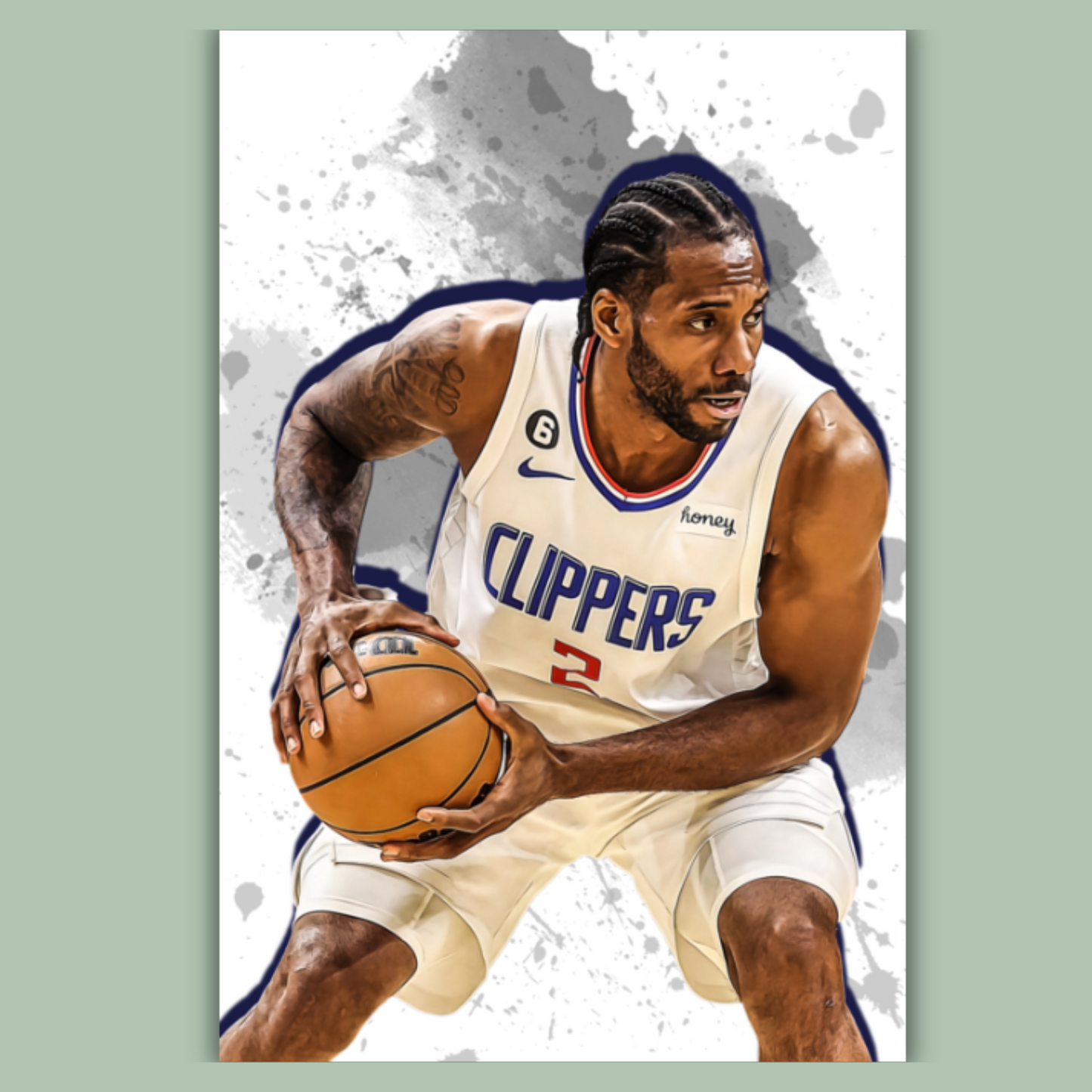 Kawhi Leonard Matte Paper Poster, Frames & Hanger, NBA Fan Gift