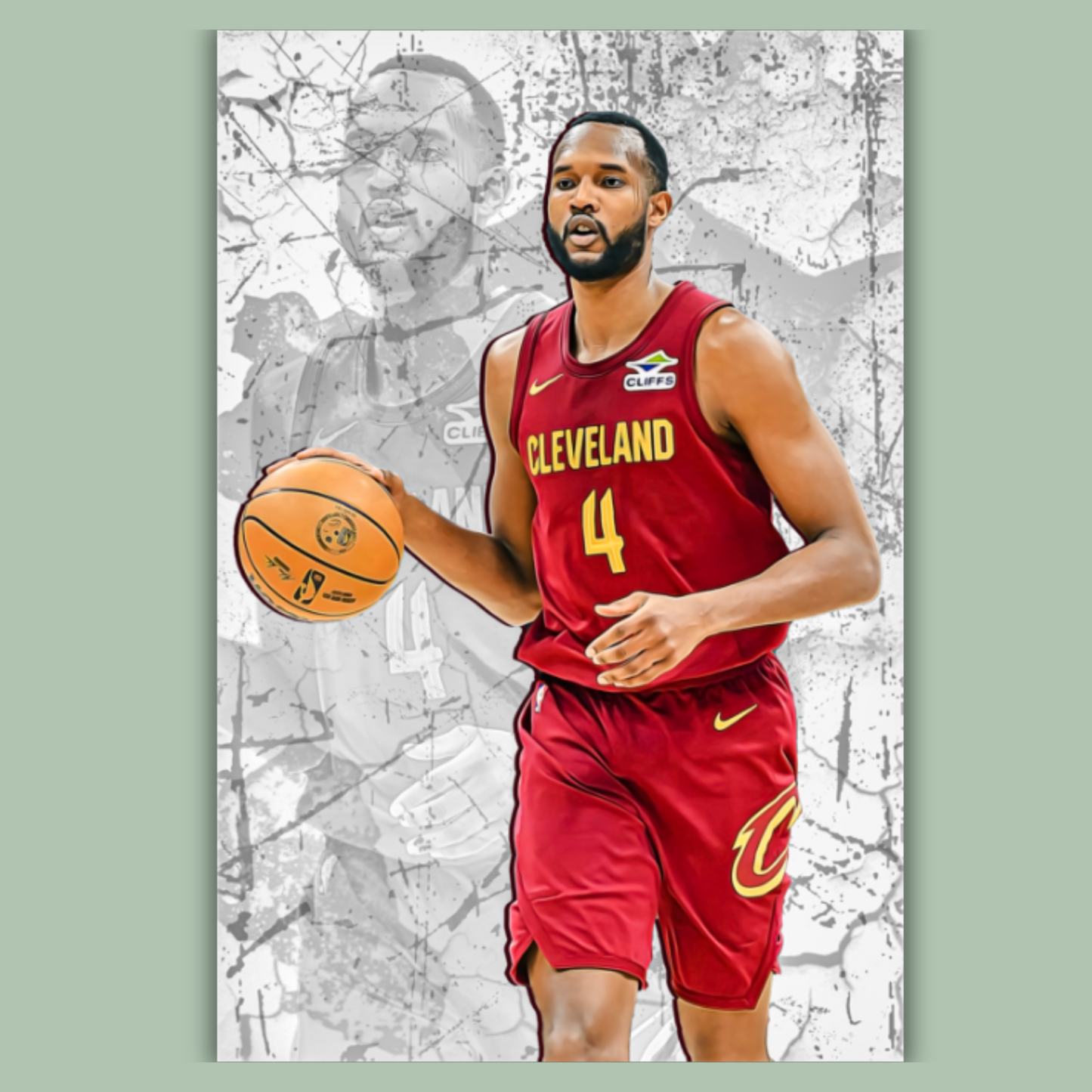 Evan Mobley Premium Matte Paper Poster, Frames & Hanger