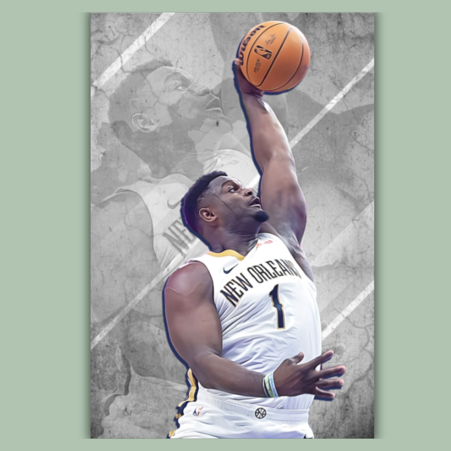 Zion Williamson Matte Paper Poster, Frames & Hanger, NBA Fan Gift