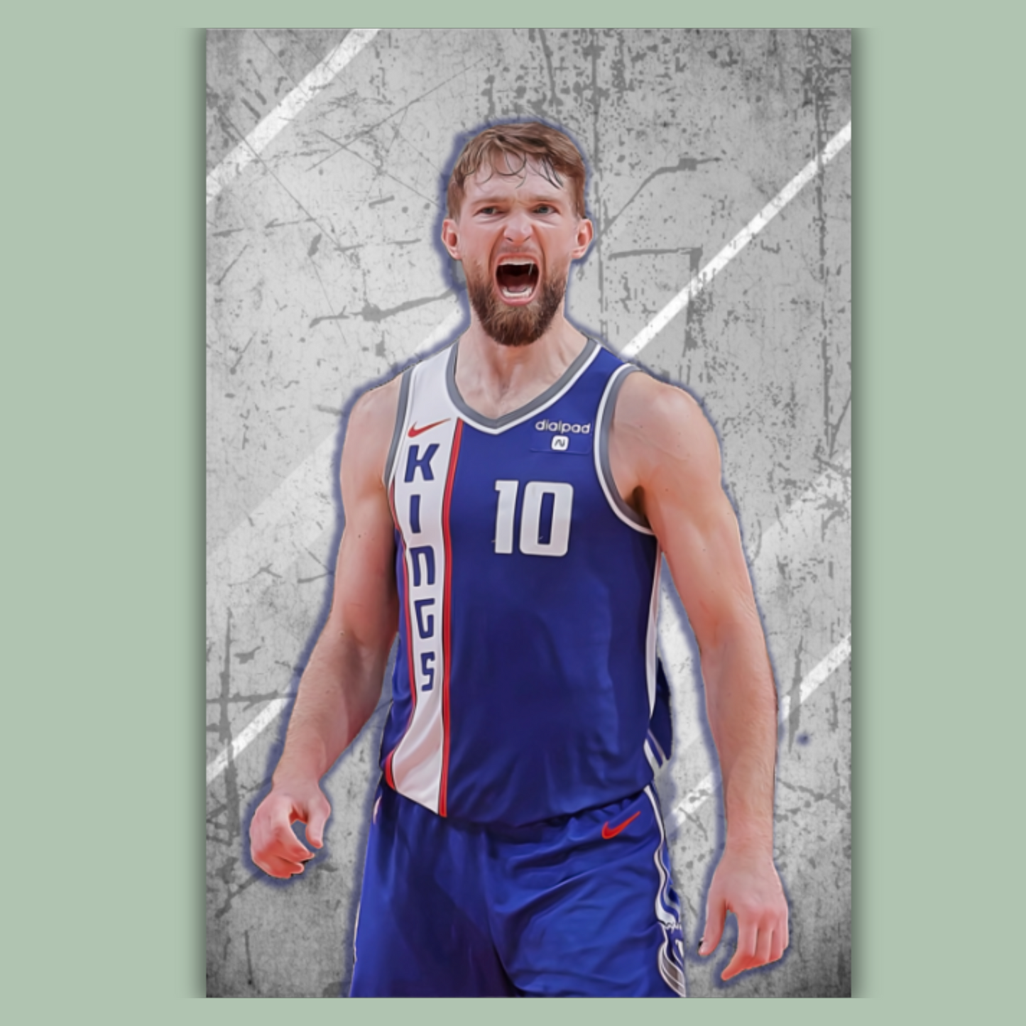 Domantas Sabonis Matte Paper Poster, Frames & Hanger