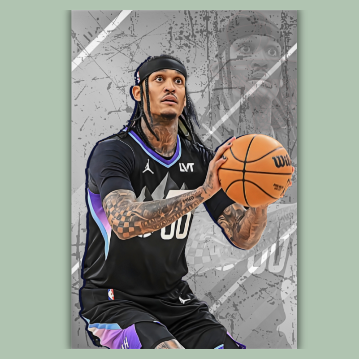 Jordan Clarkson Premium Matte Paper Poster, Frames & Hanger