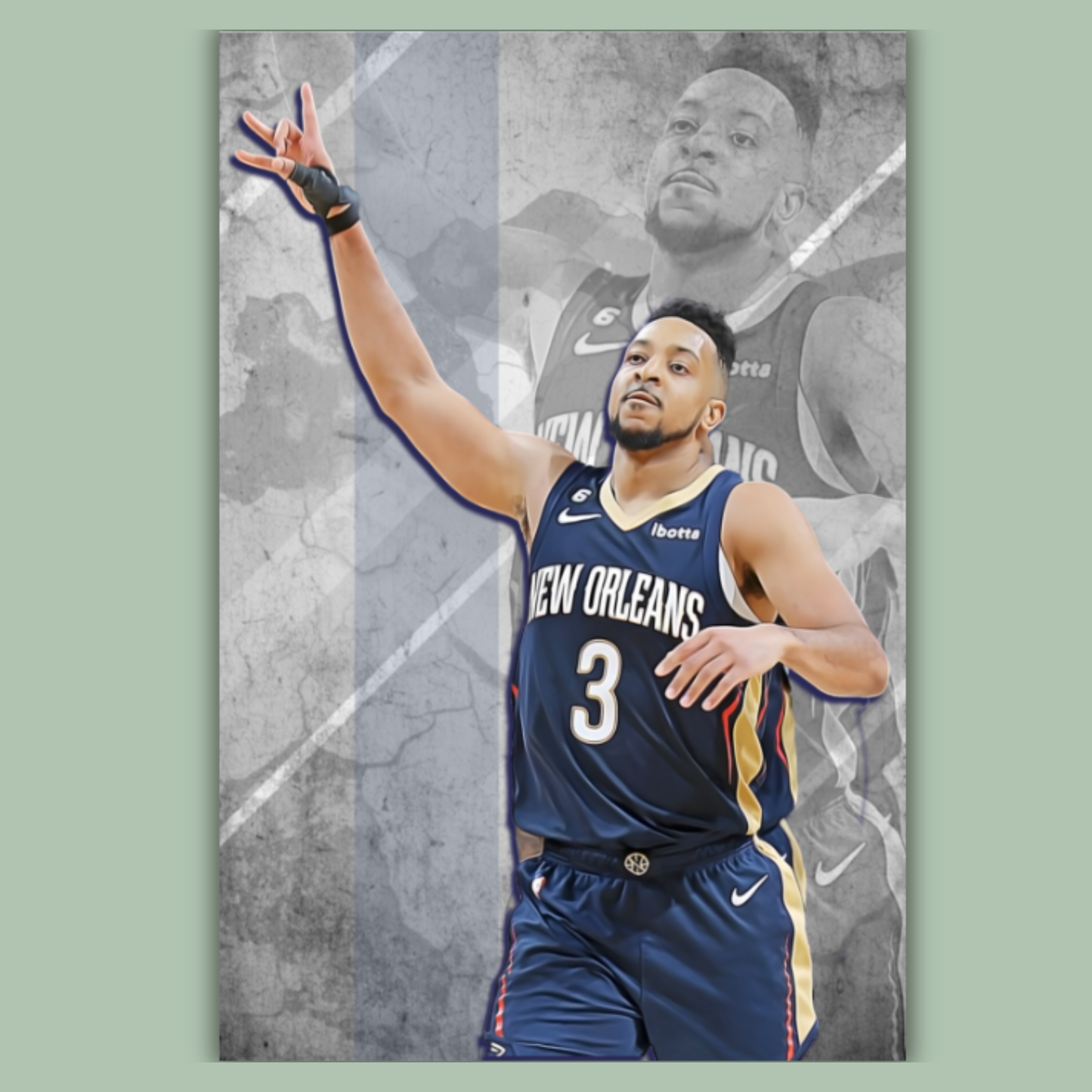 CJ McCollum Matte Paper Poster, Frames & Hanger, NBA Fan Gift