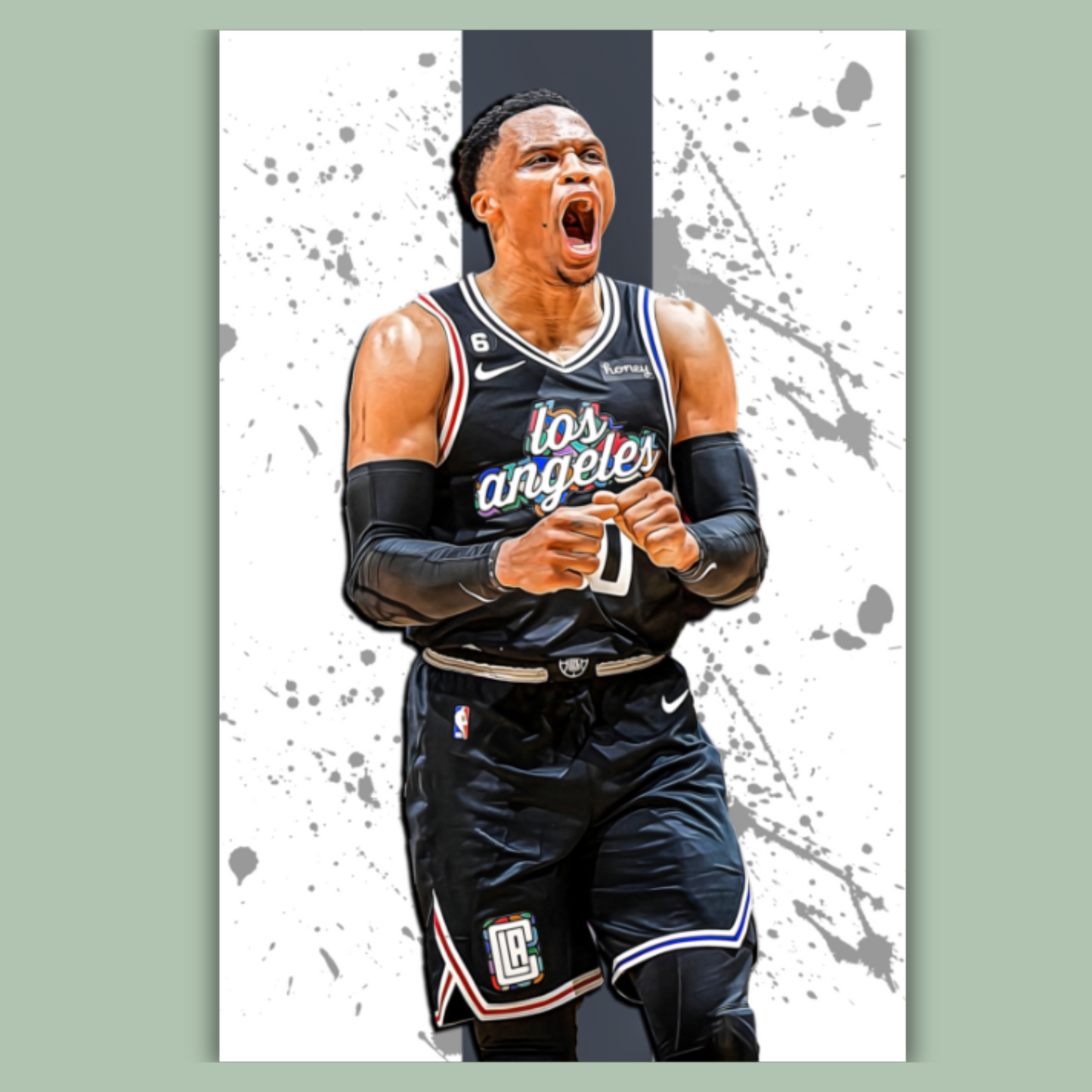 Russell Westbrook Matte Paper Poster, Frames & Hanger, NBA Fan Gift