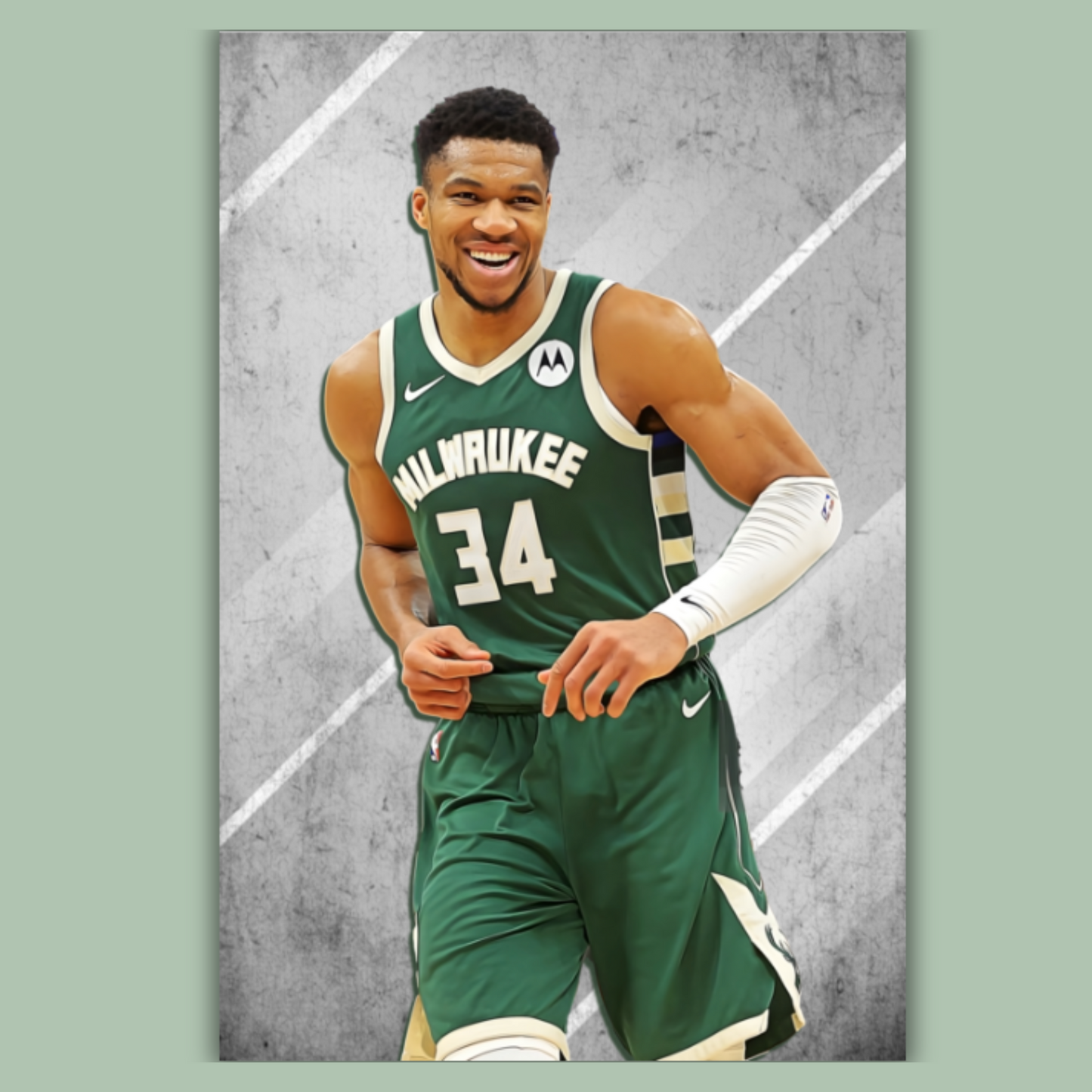 Giannis Antetokounmpo Matte Paper Poster, Frames & Hanger, NBA Fan Gift