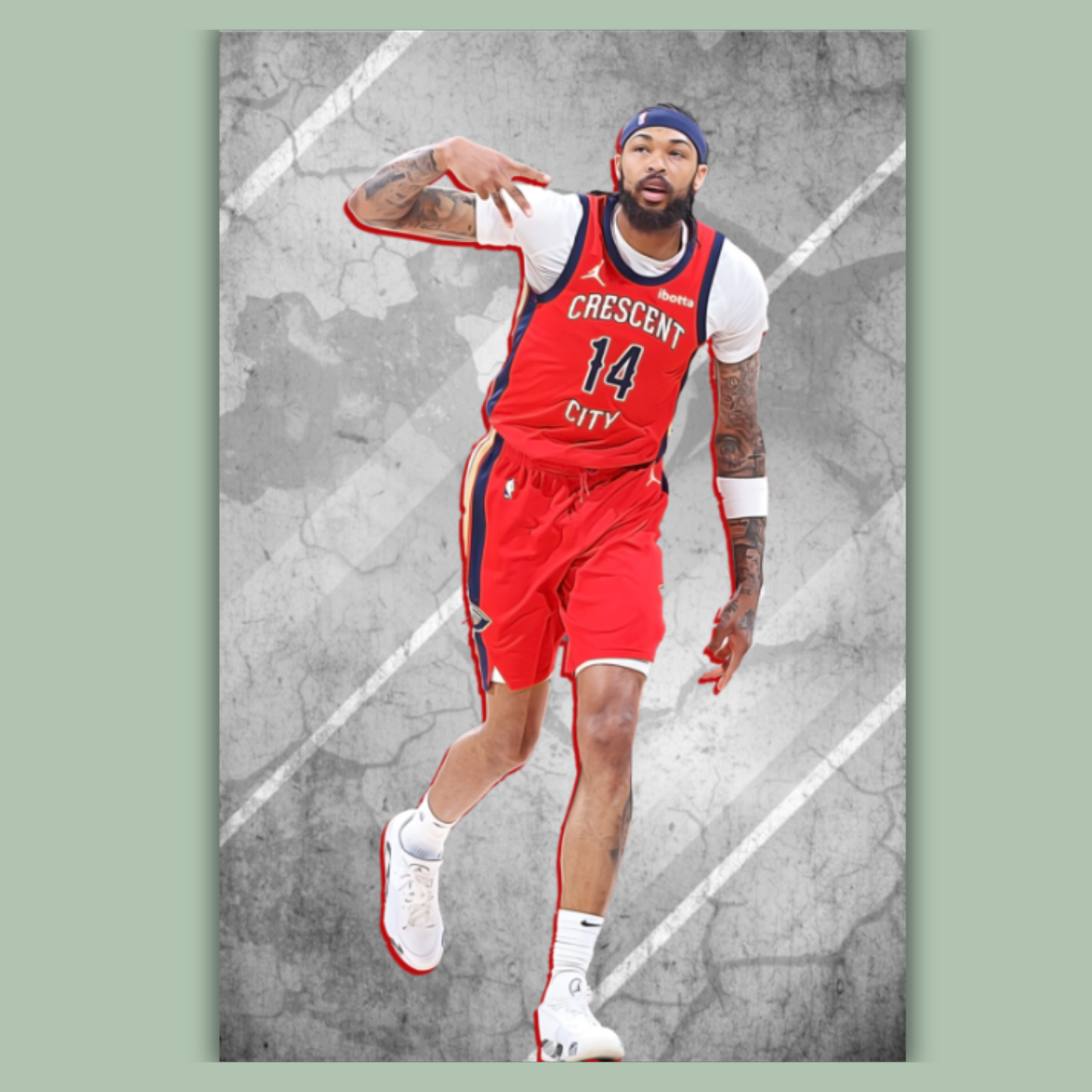 Brandon Ingram Matte Paper Poster, Frames & Hanger, NBA Fan Gift