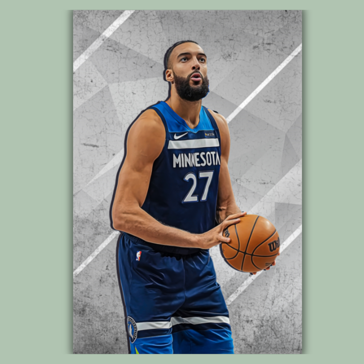 Rudy Gobert Matte Paper Poster, Frames & Hanger