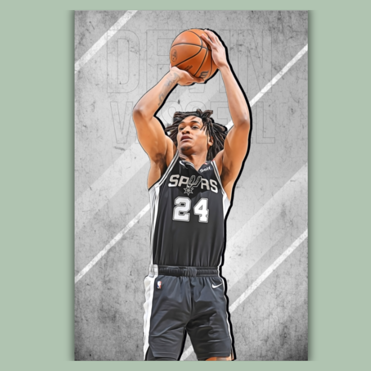 Devin Vassell Matte Paper Poster, Frames & Hanger