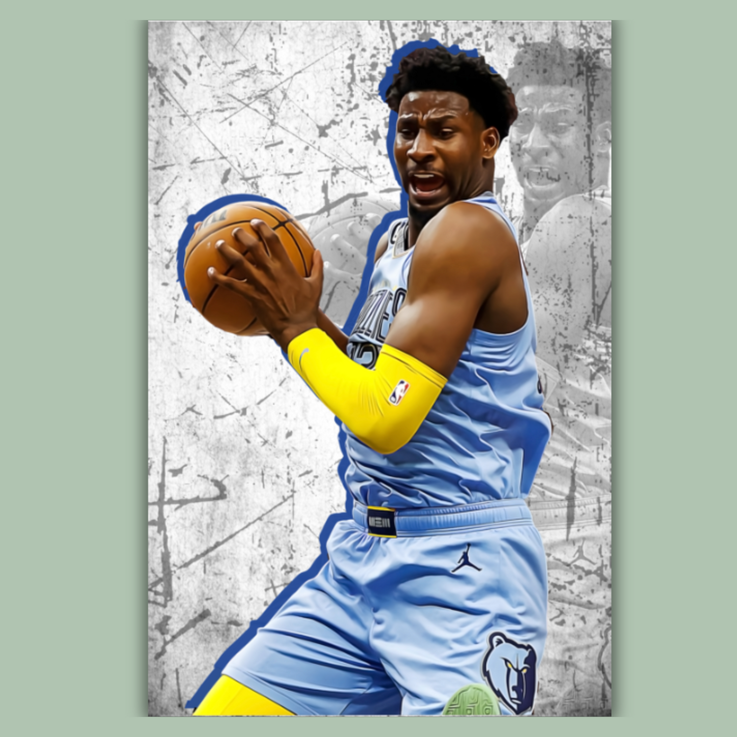 Jaren Jackson Jr. Matte Paper Poster, Frames & Hanger, NBA Fan Gift
