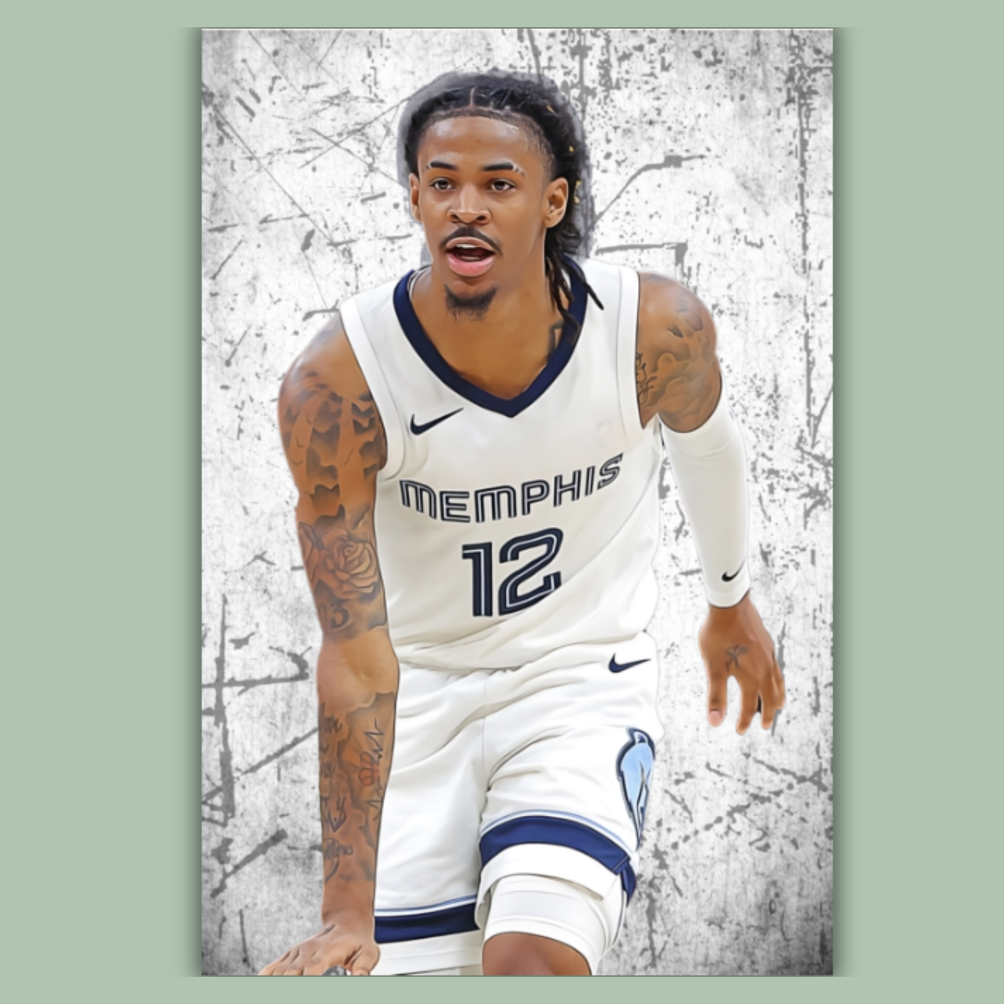 Ja Morant Matte Paper Poster, Frames & Hanger, NBA Fan Gift