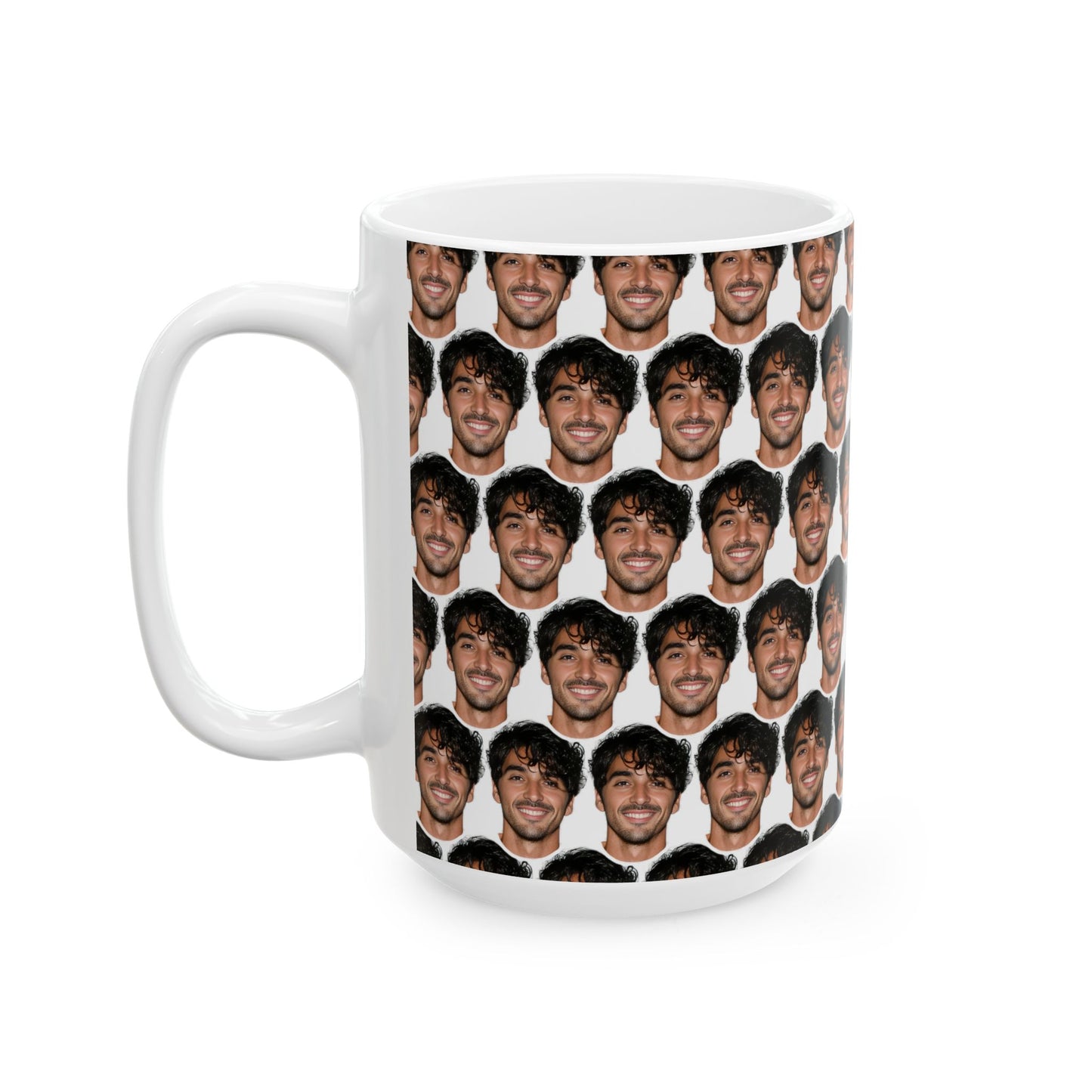 Taylor Zakhar Perez Face Pattern Ceramic Mug | Unique Gift for Taylor Zakhar Perez Fans