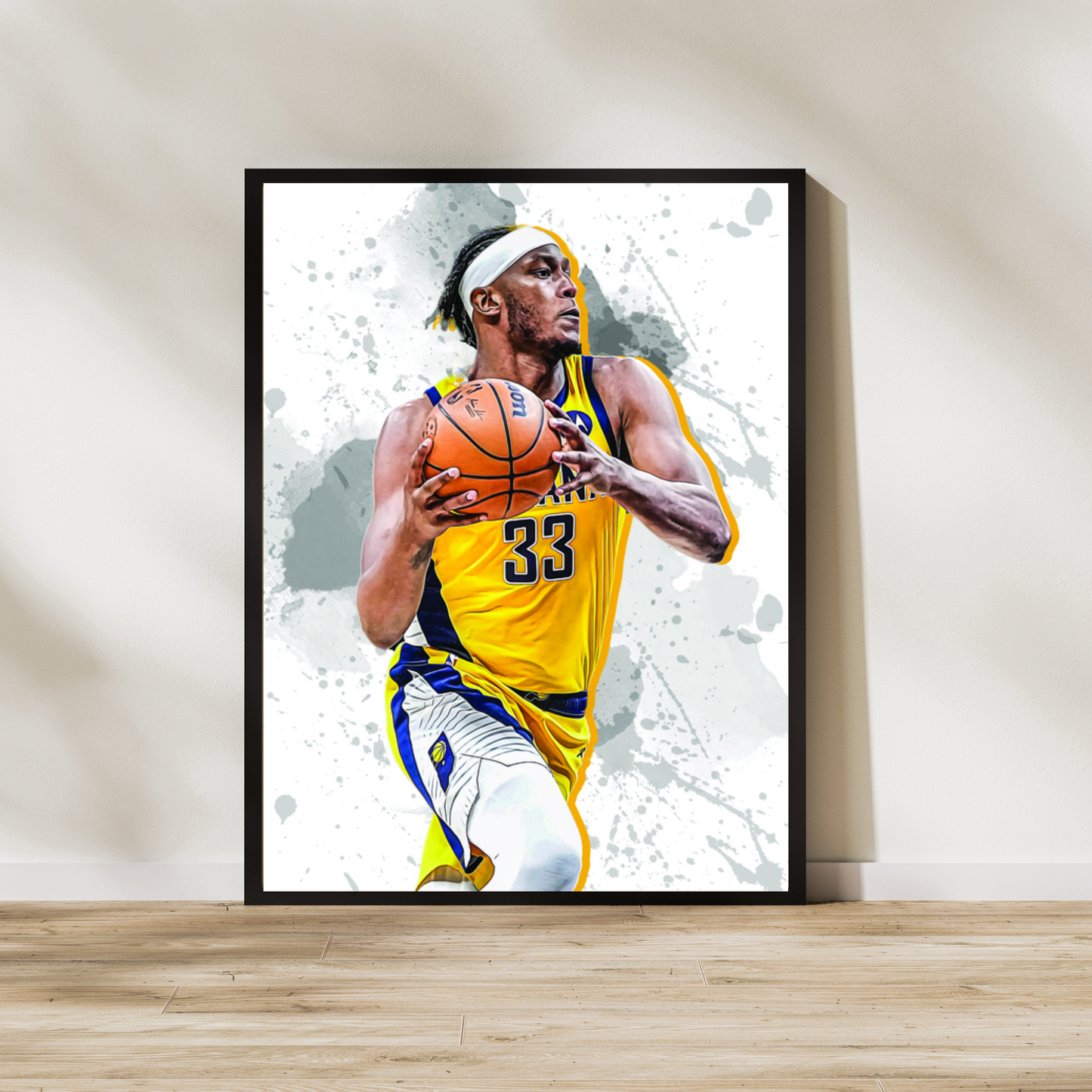 Myles Turner Matte Paper Poster, Frames & Hanger, NBA Fan Gift