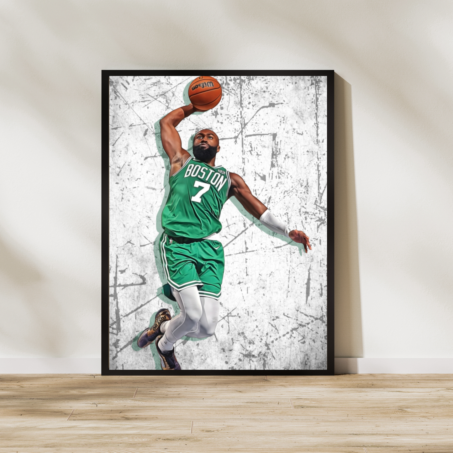 Jaylen Brown Matte Paper Poster, Frames & Hanger, NBA Fan Gift