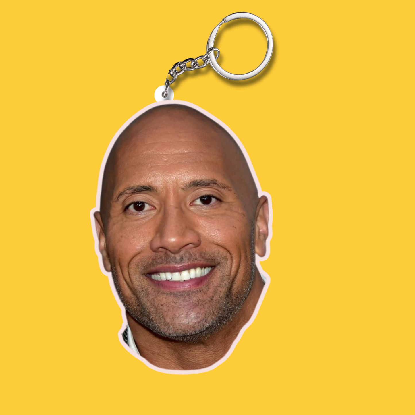 Dwayne Johnson 2 Layer Acrylic Keychain | Fan Gift