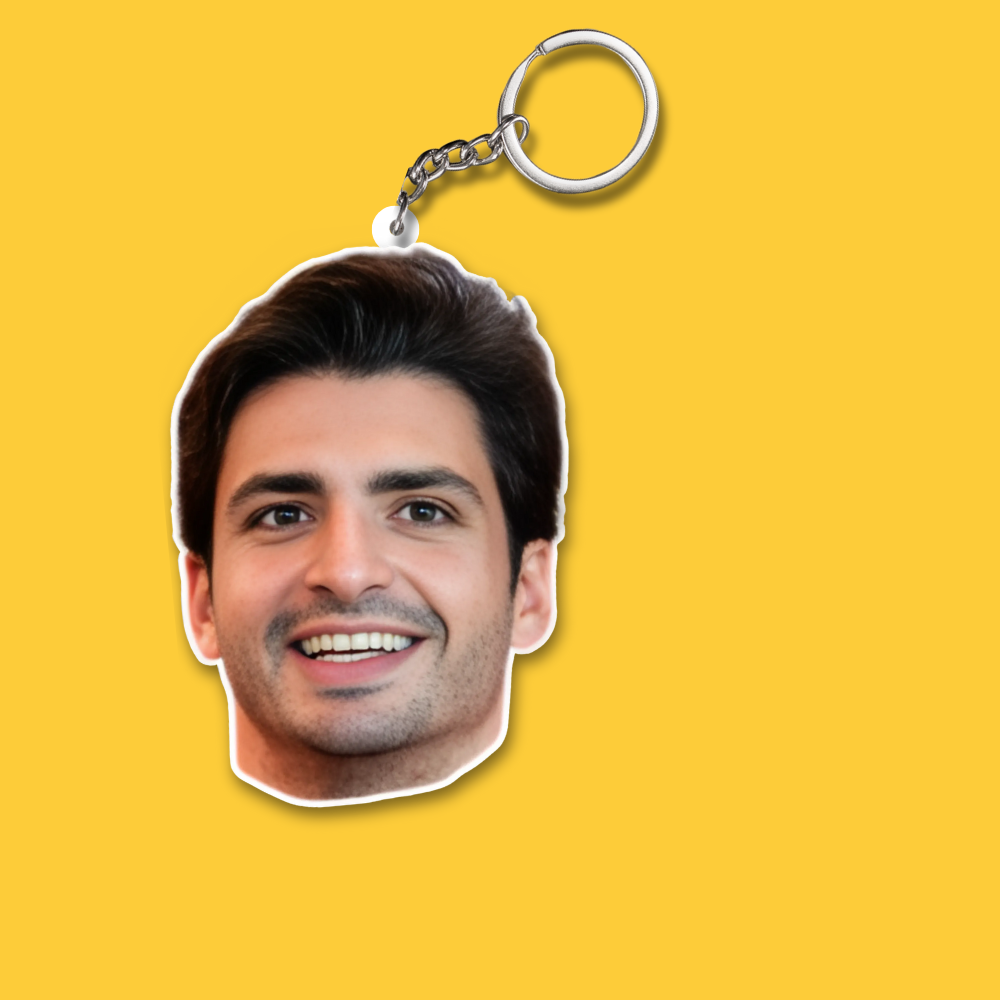 Carlos Sainz 2 Layer Acrylic Keychain | Fan Gift