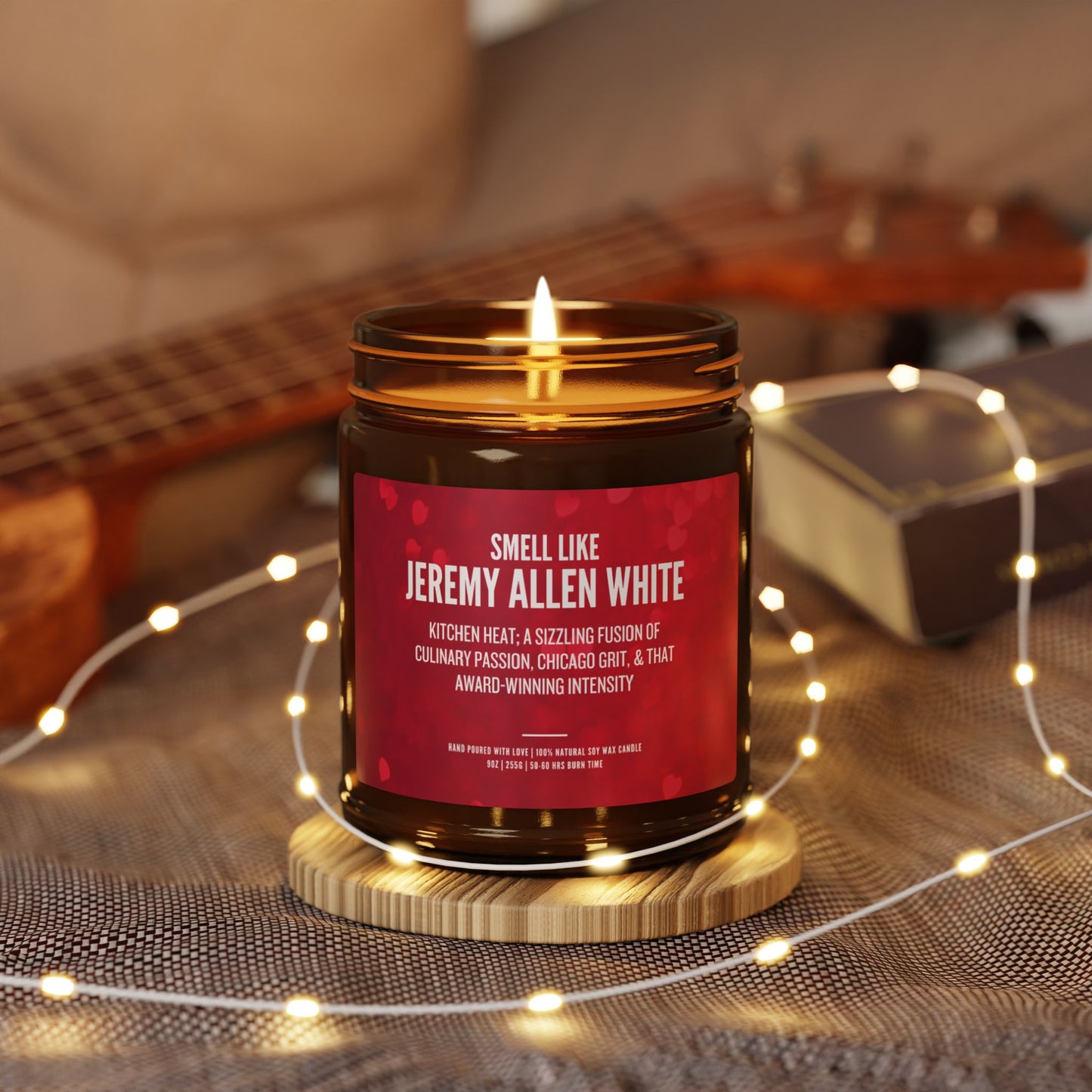 Jeremy Allen White Scented Gift | Hand-Poured Amber Jar | Fan Gift