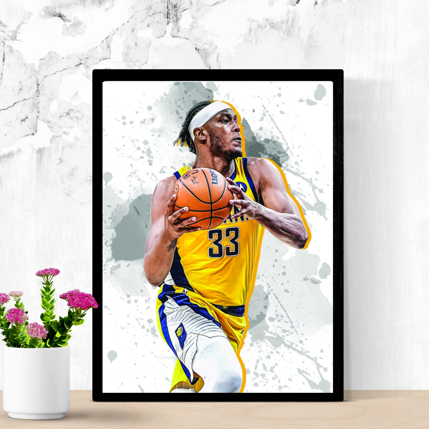 Myles Turner Matte Paper Poster, Frames & Hanger, NBA Fan Gift