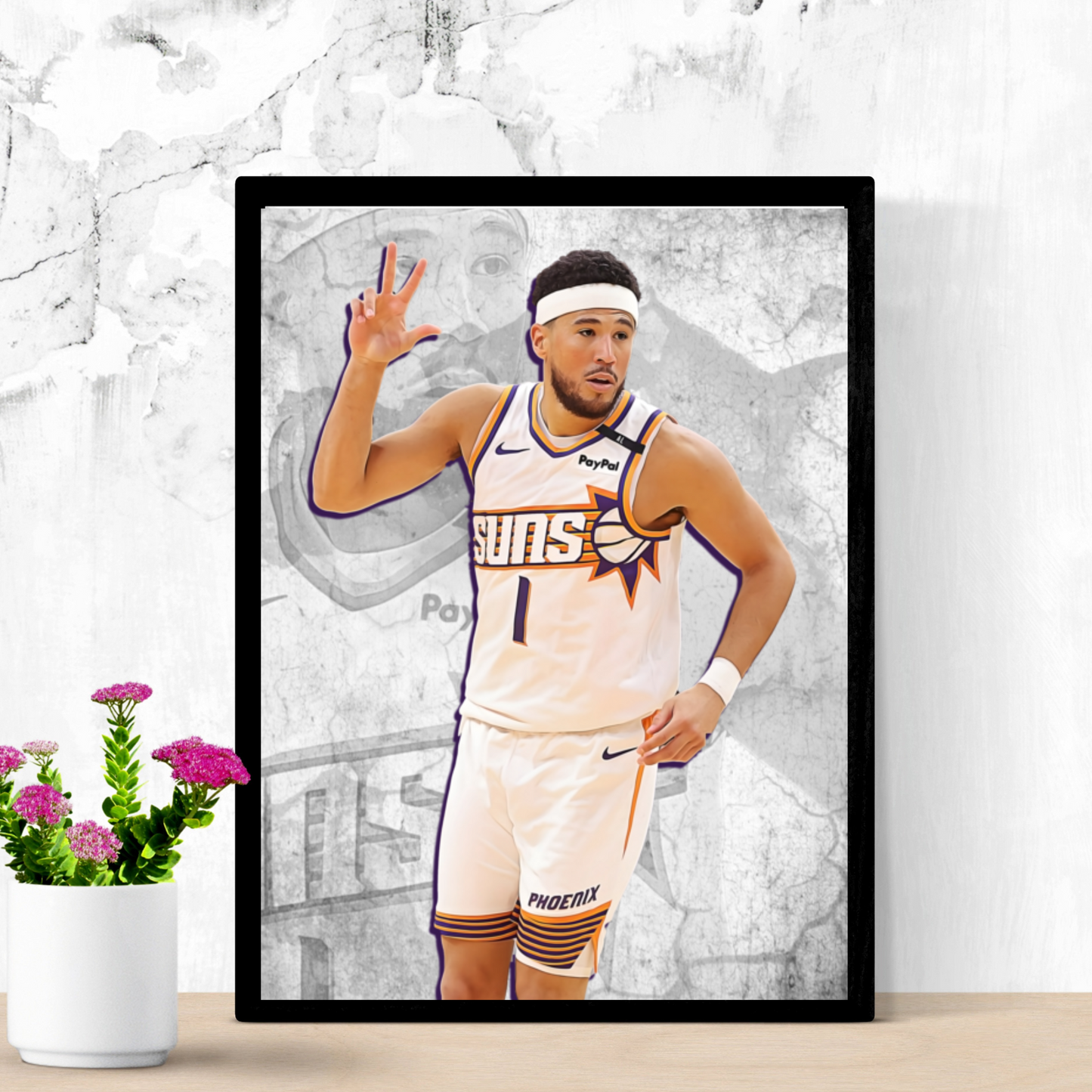 Devin Booker Matte Paper Poster, Frames & Hanger, NBA Fan Gift