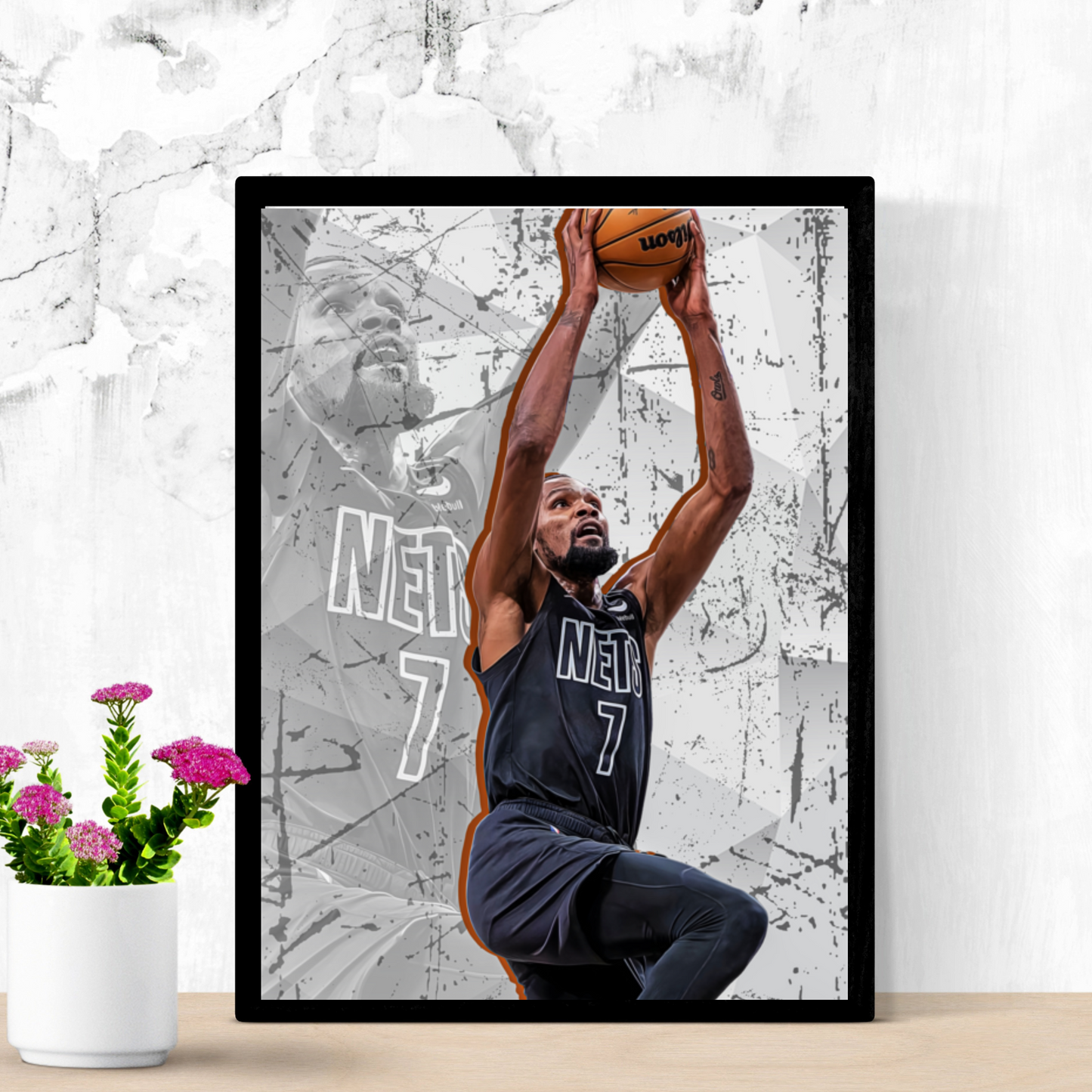 Kevin Durant Nets Premium Matte Paper Poster, Frames & Hanger