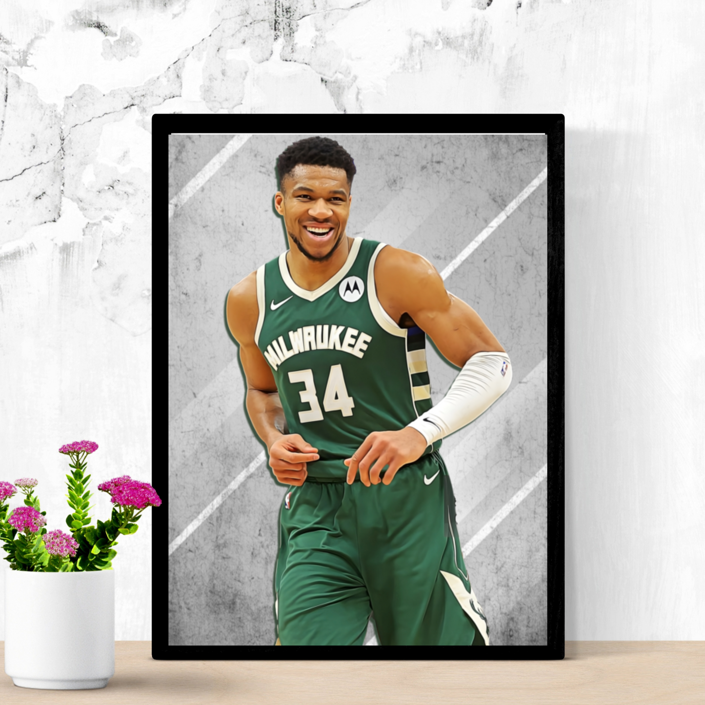 Giannis Antetokounmpo Matte Paper Poster, Frames & Hanger, NBA Fan Gift