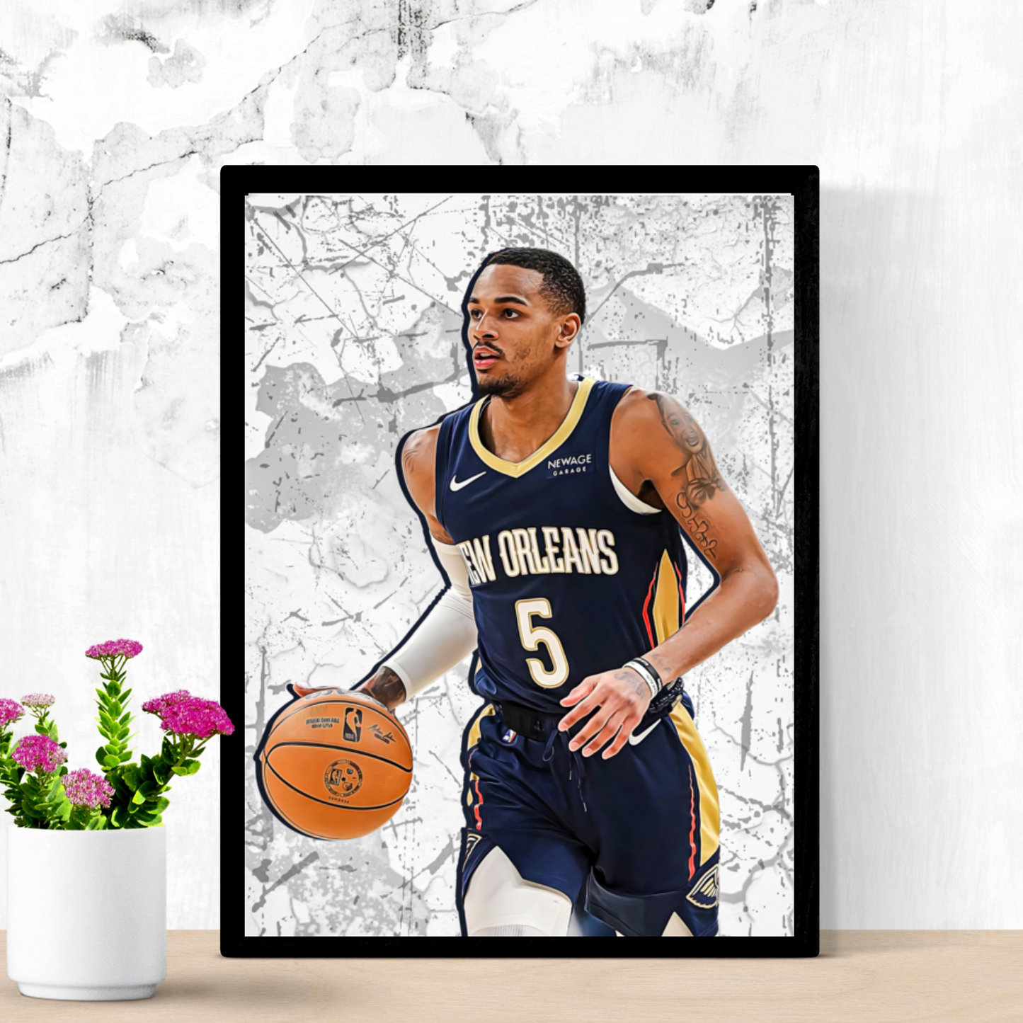 Dejounte Murray Premium Matte Paper Poster, Frames & Hanger