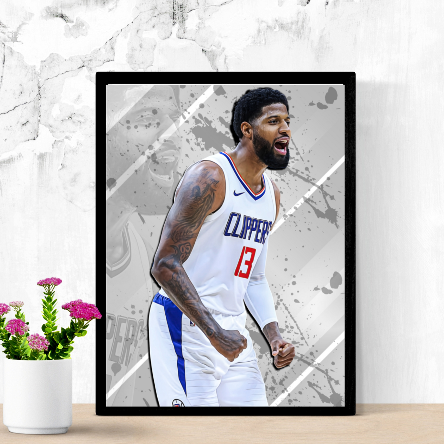 Paul George Matte Paper Poster, Frames & Hanger, NBA Fan Gift