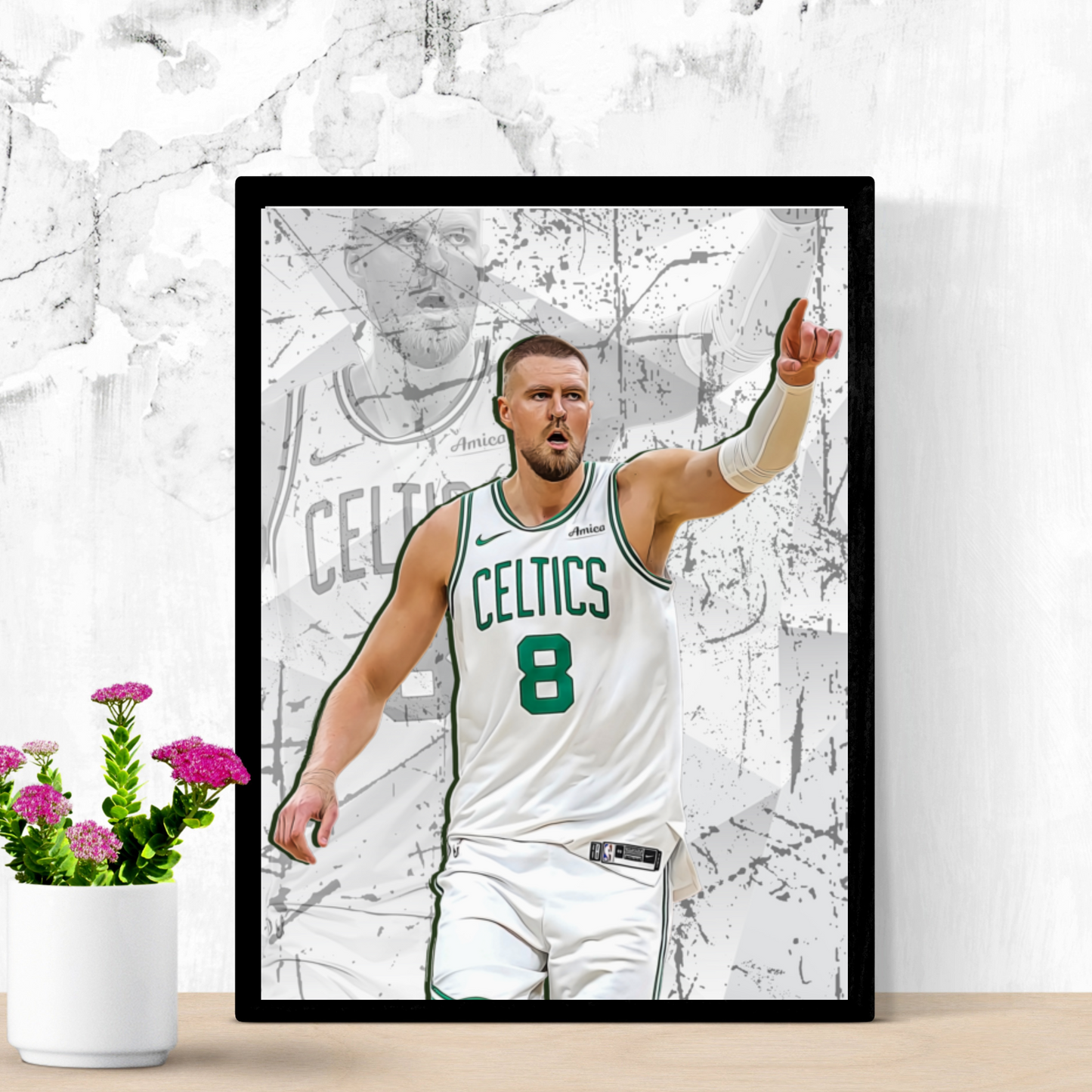 Kristaps Porziņģis Matte Paper Poster, Frames & Hanger