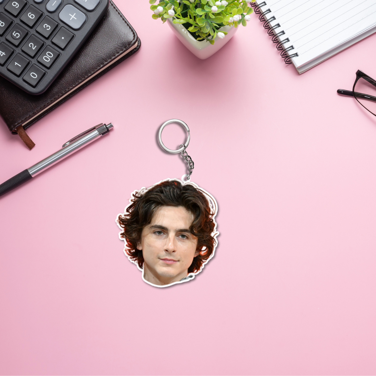 Timothée Chalamet Both Sided Acrylic Keychain | Fan Gift